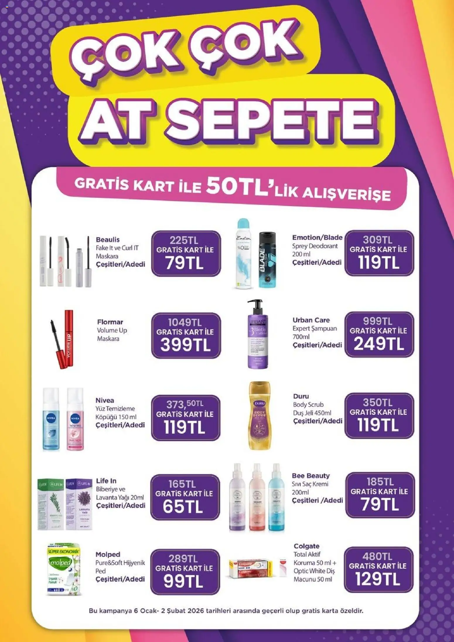 Gratis aktüel ürünler kataloğu yayımlandı! Bu hafta 01 - 31 Ocak 2026 günü Gratis indirimli ürünleri