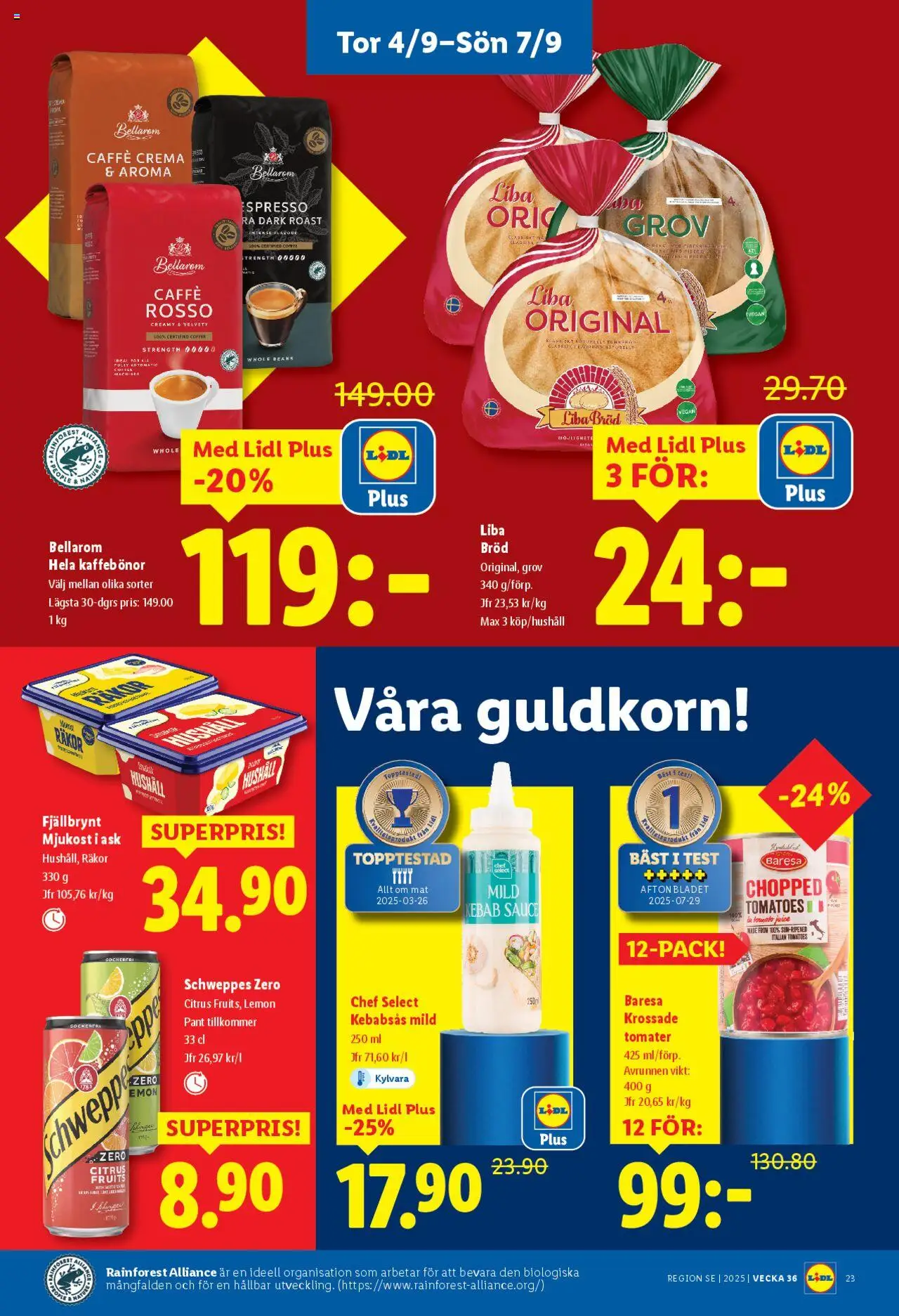 Lidl reklamblad aktuell från 01.09.2025 | Sida: 26 | Produkter: Räkor, Kebabsås, Bröd, Mjukost