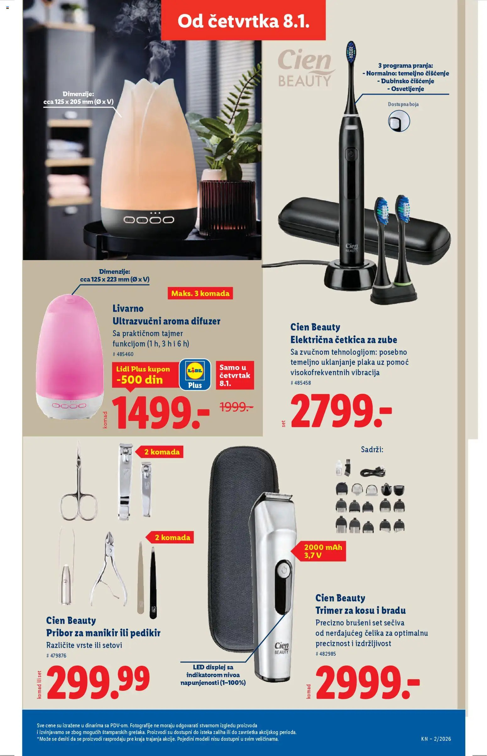 Lidl katalog - važi od 08.01.2026 | Strana: 65 | Proizvode: Električna četkica, Cien, Difuzer, Četkica za zube