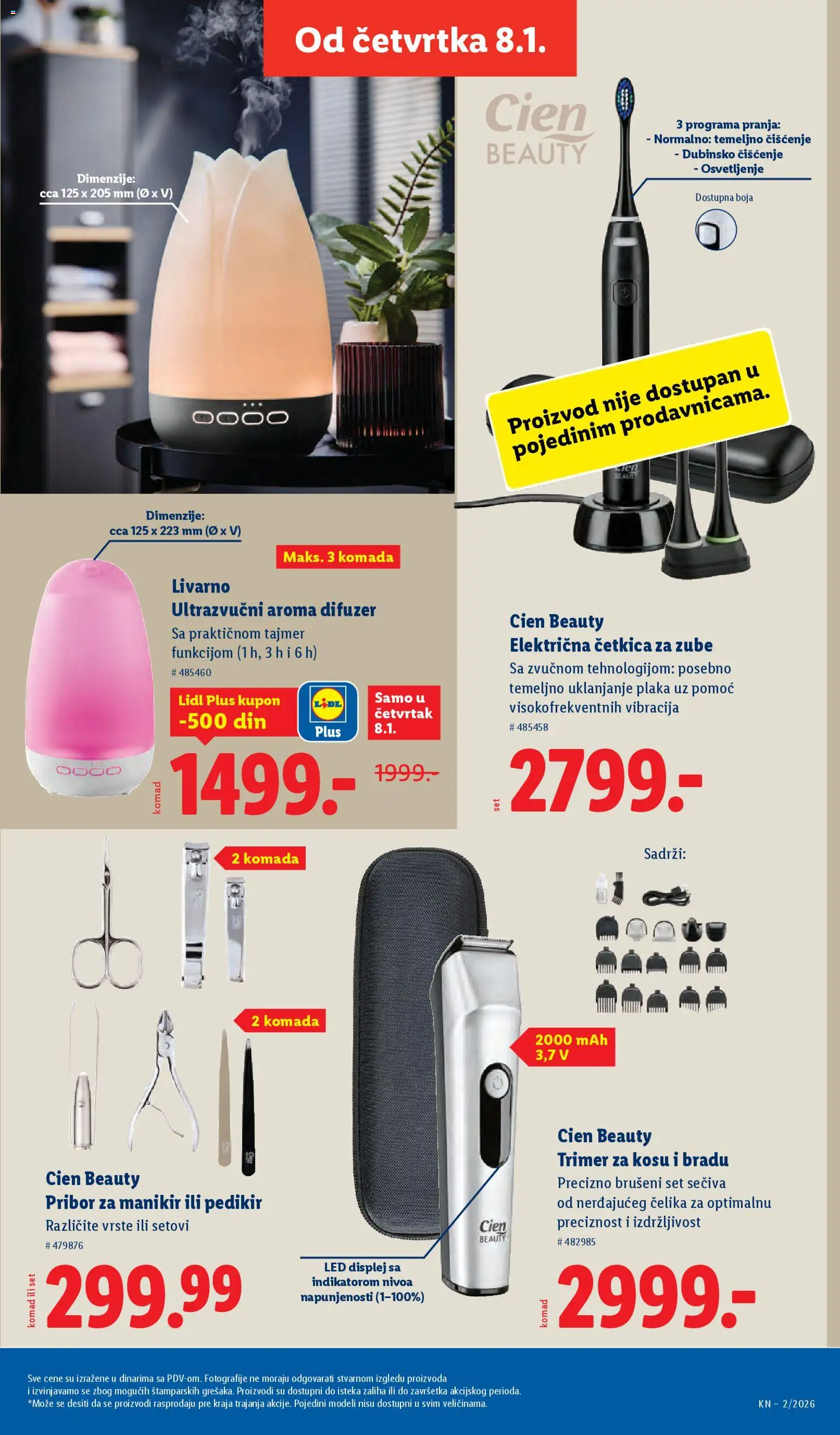 Lidl katalog - važi od 08.01.2026 | Strana: 65 | Proizvode: Električna četkica, Cien, Trimer, Četkica za zube