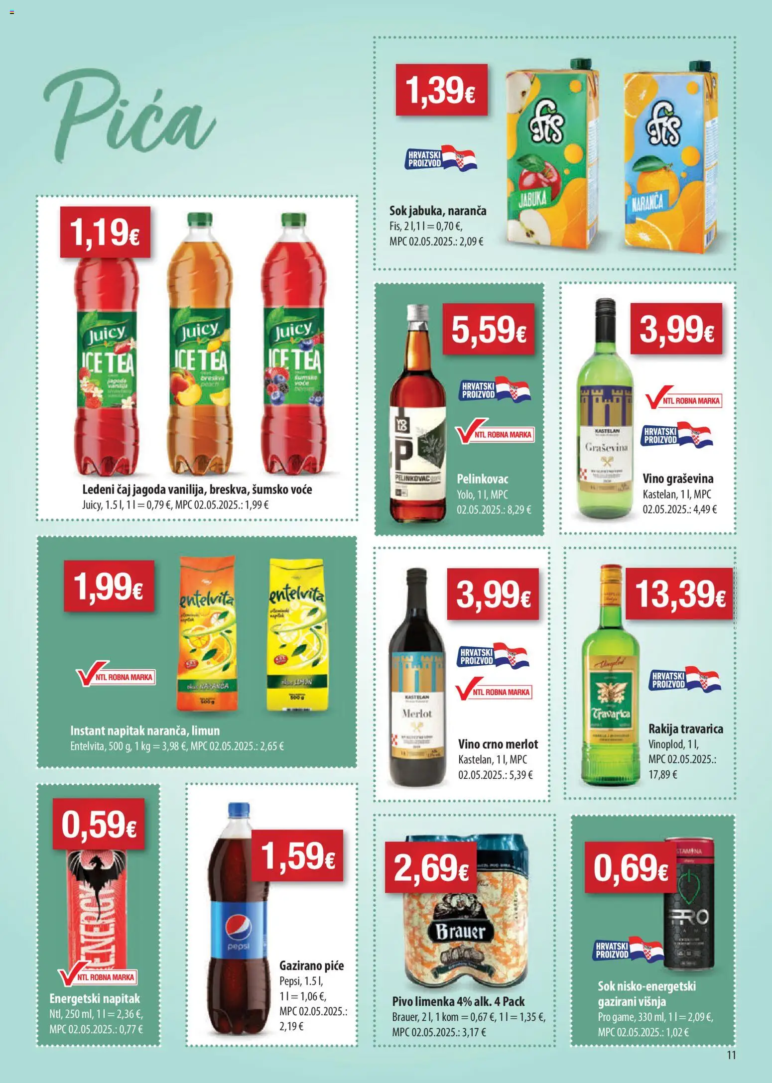 NTL katalog | vrijedi od 18.03.2026 | Stranica: 11 | Proizvodi: Šumsko voće, Pica, Čaj, Voće