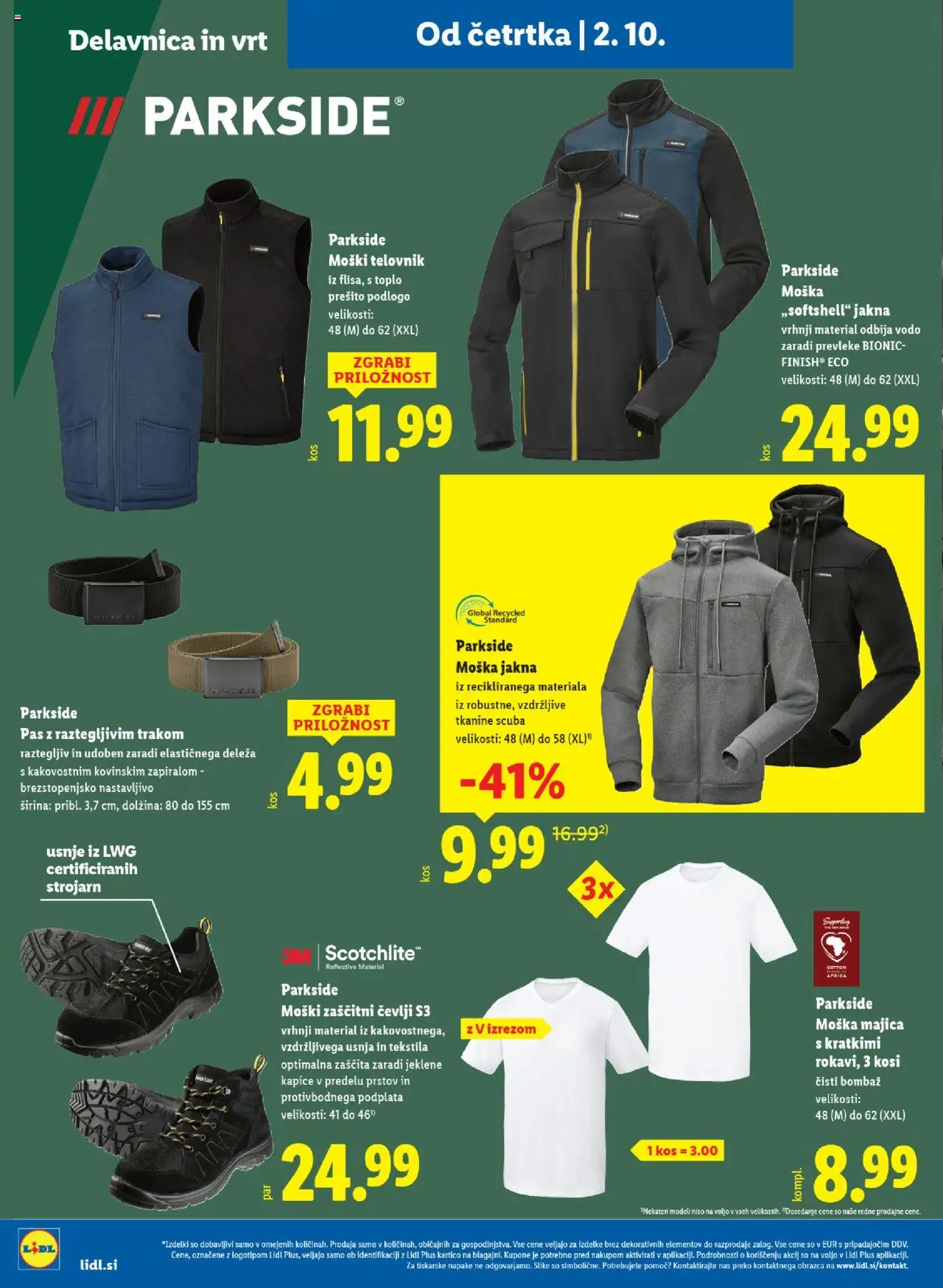 Novi Lidl katalog ponudbe – veljaven od 02.10.2025 | Stran: 26 | Izdelki: Kos, Jakna, Cevlji, Pas