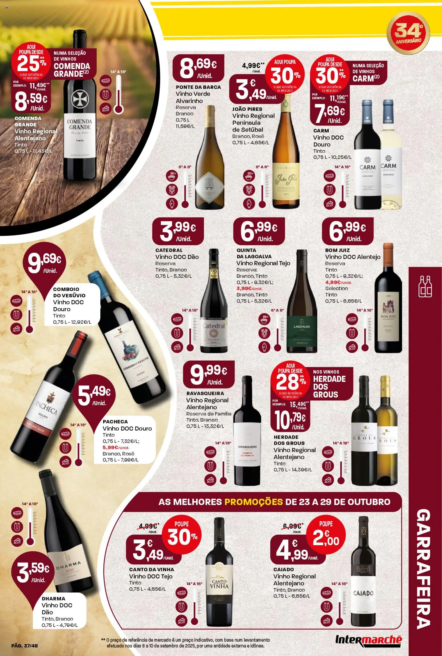 Intermarché folheto │ válido de 23.10.2025 | Página: 37 | Produtos: Base, Vinho