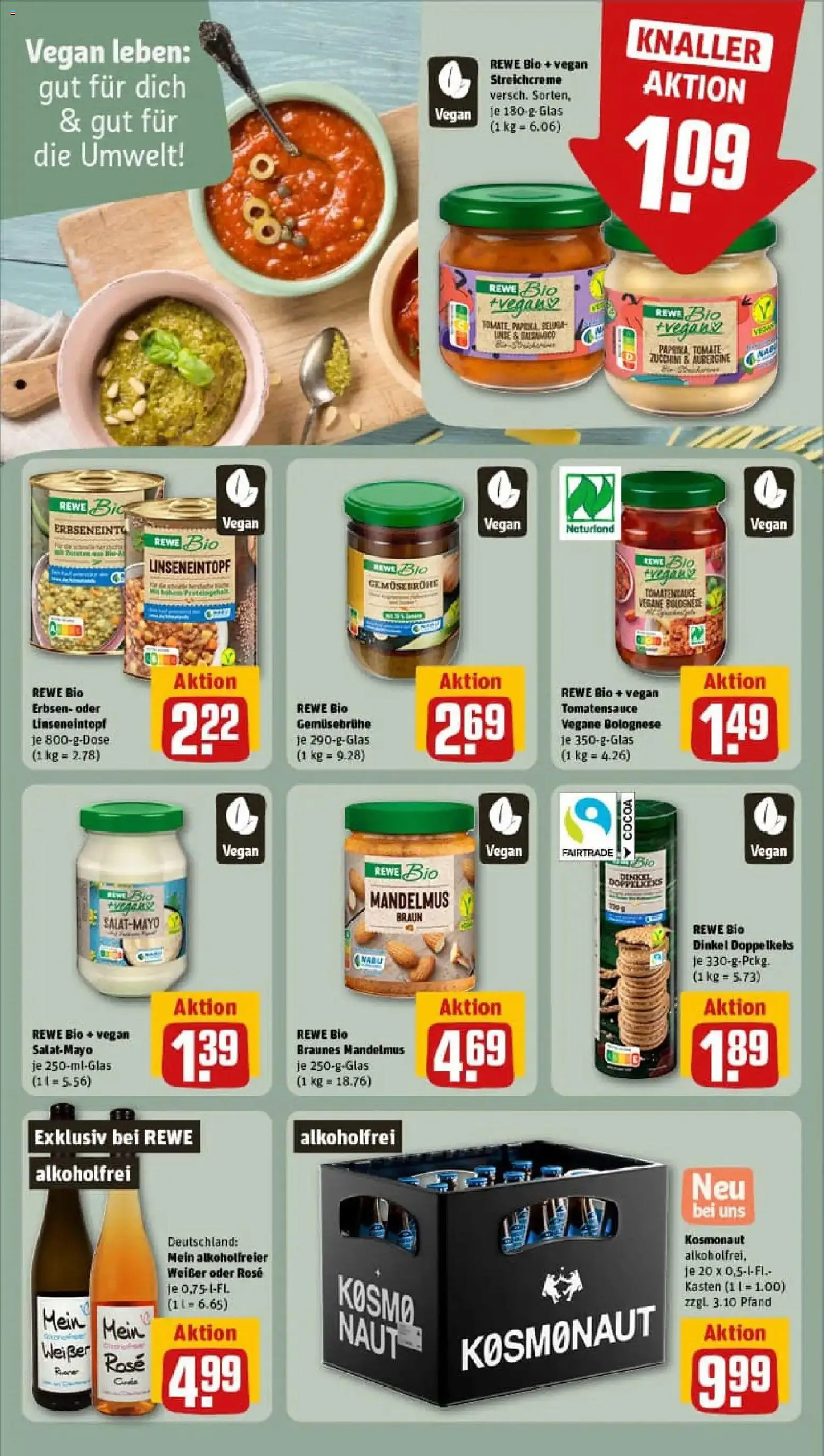 Rewe prospekt Chemnitz / Altendorf	 – gültig ab 18.01.2026 | Seite: 23 | Produkte: Butter, Mayonnaise, Aubergine, Erbsen