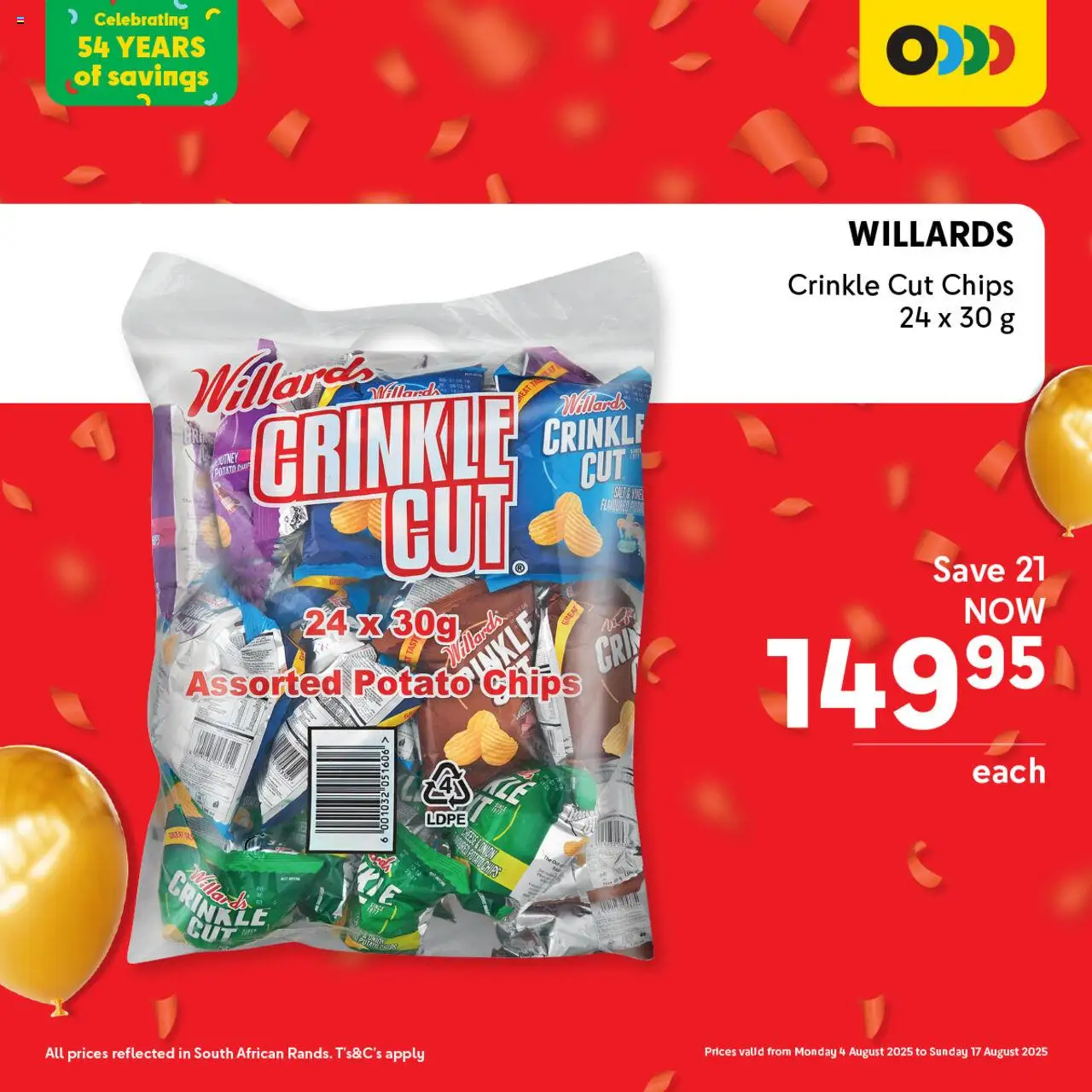 Makro Birthday Deals Sweets │ valid from 04.08.2025 | Page: 8 | Products: Cheese, Chips