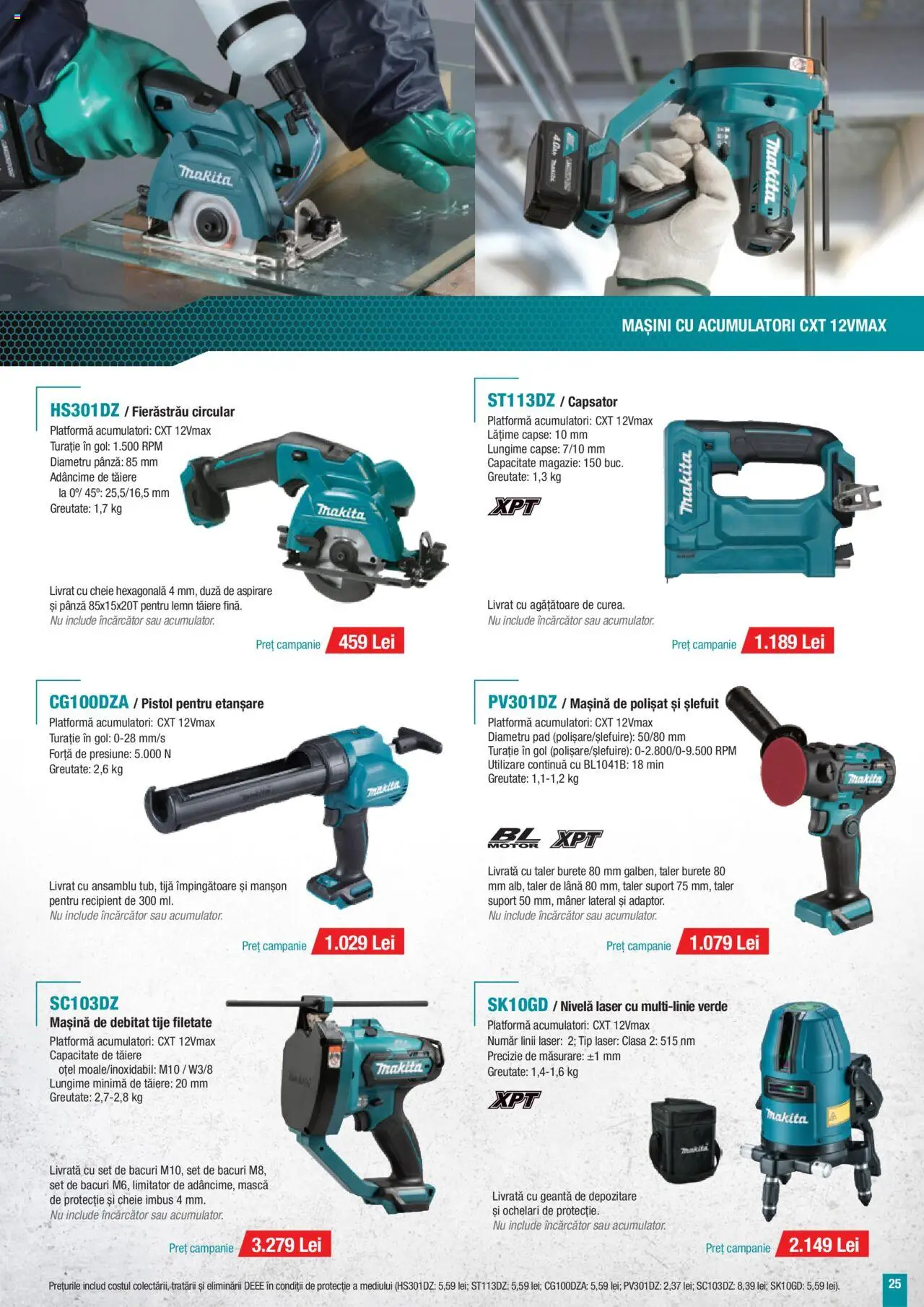 Noul catalog Makita – valabil de la 01.10.2025 | Pagină: 25 | Produse: Încărcător, Geantă, Mâner, Burete