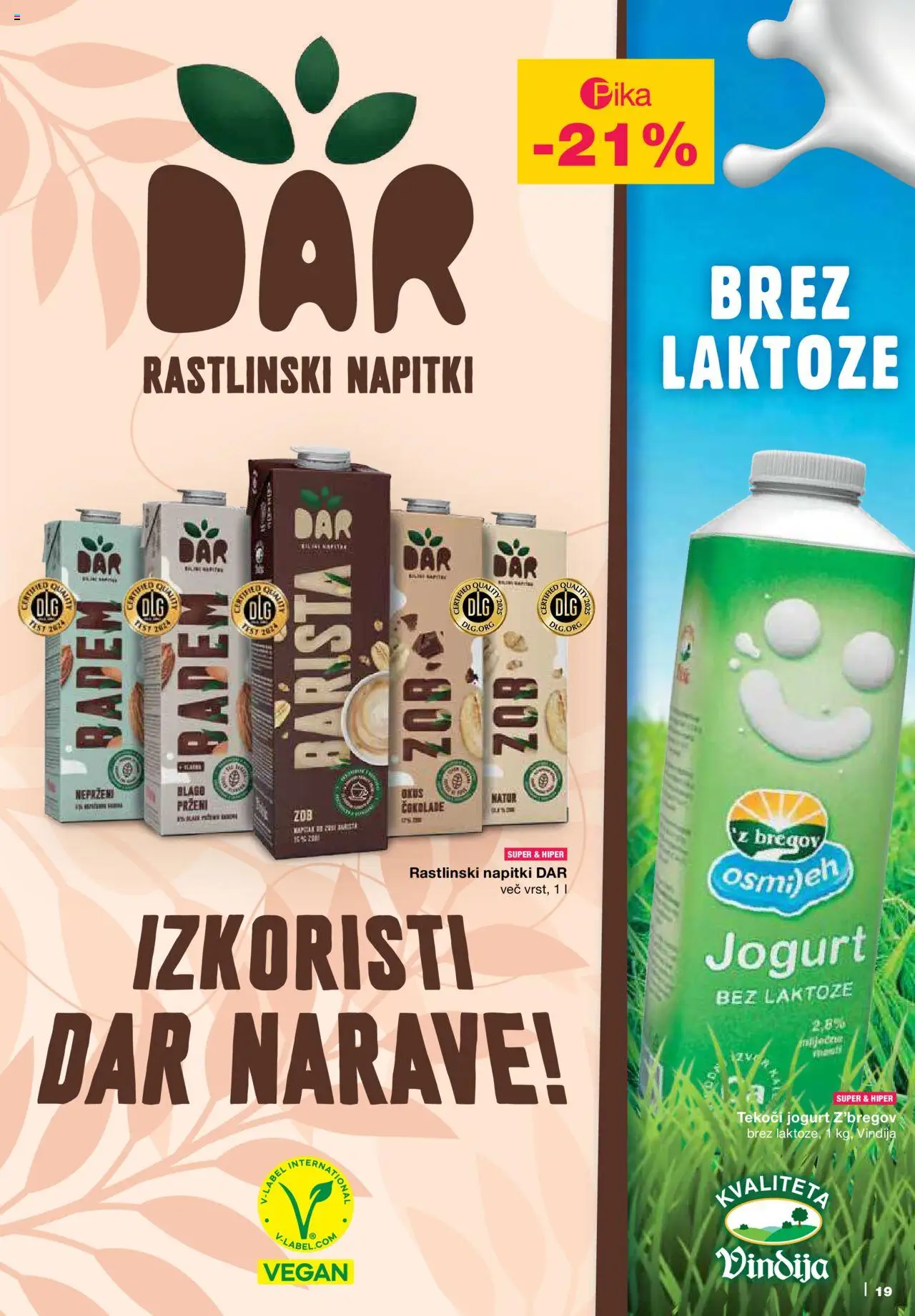 Novi Mercator katalog ponudbe – veljaven od 02.10.2025 | Stran: 19 | Izdelki: Napitki, Jogurt