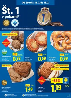 Lidl katalog akcije – veljaven od 12.02.2026 | Stran: 5 | Izdelki: Štručka, Kos, Kruh