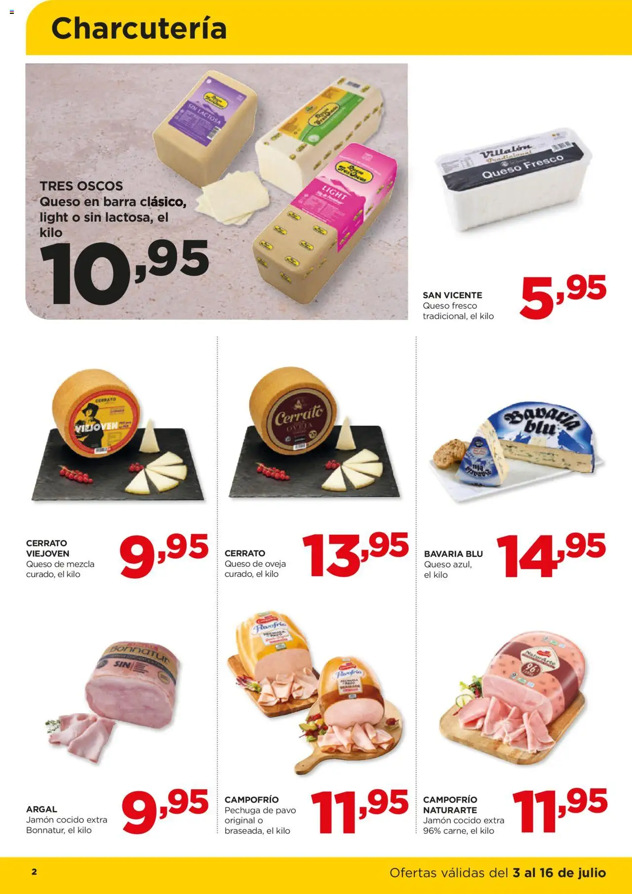 Alimerka folleto Asturias │ válido desde el 03.07.2025 | Página: 2 | Productos: Queso de oveja, Queso, Jamón cocido, Queso fresco