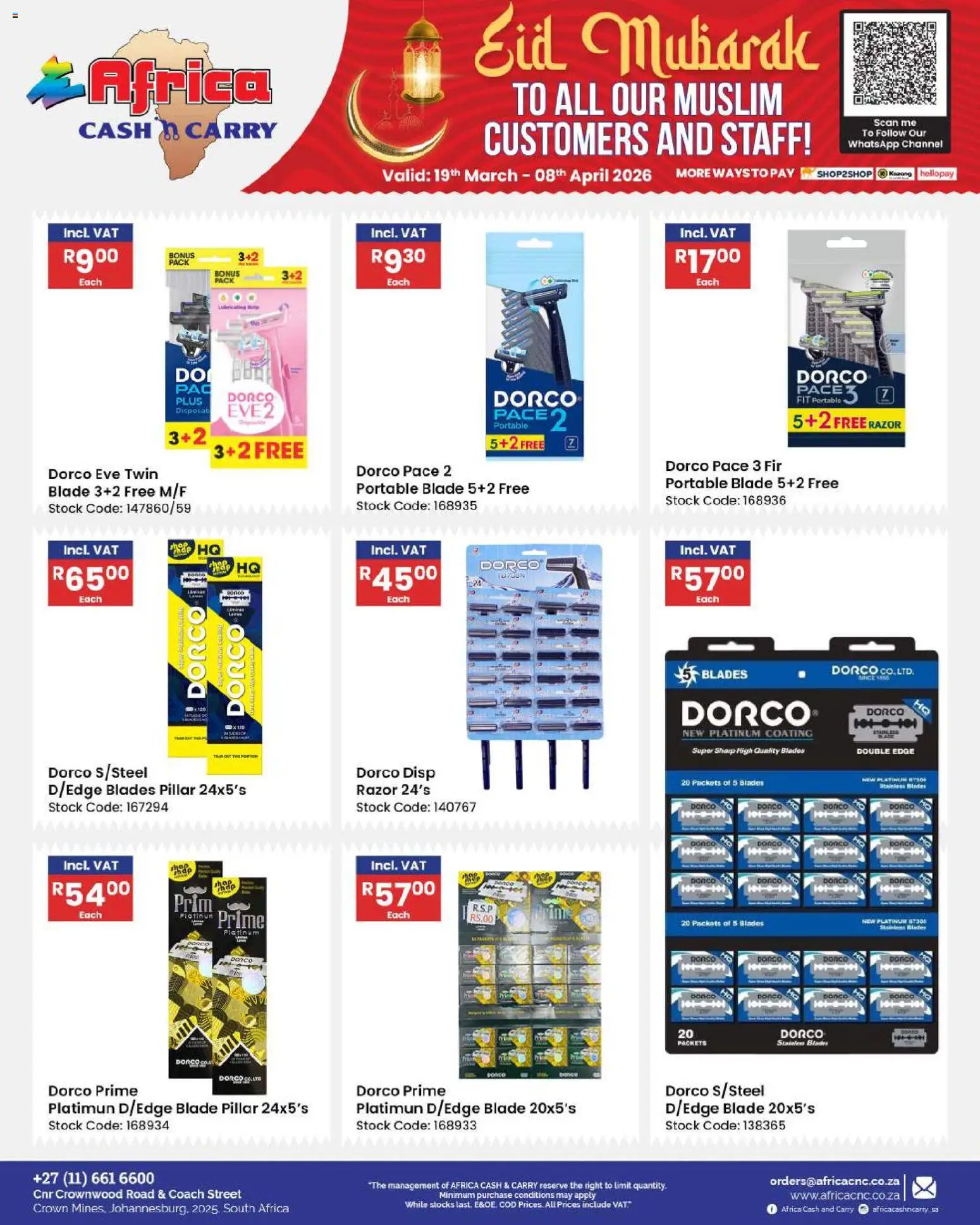 New Africa Cash & Carry catalogue – valid from 19.03.2026 | Page: 39 | Products: Stock