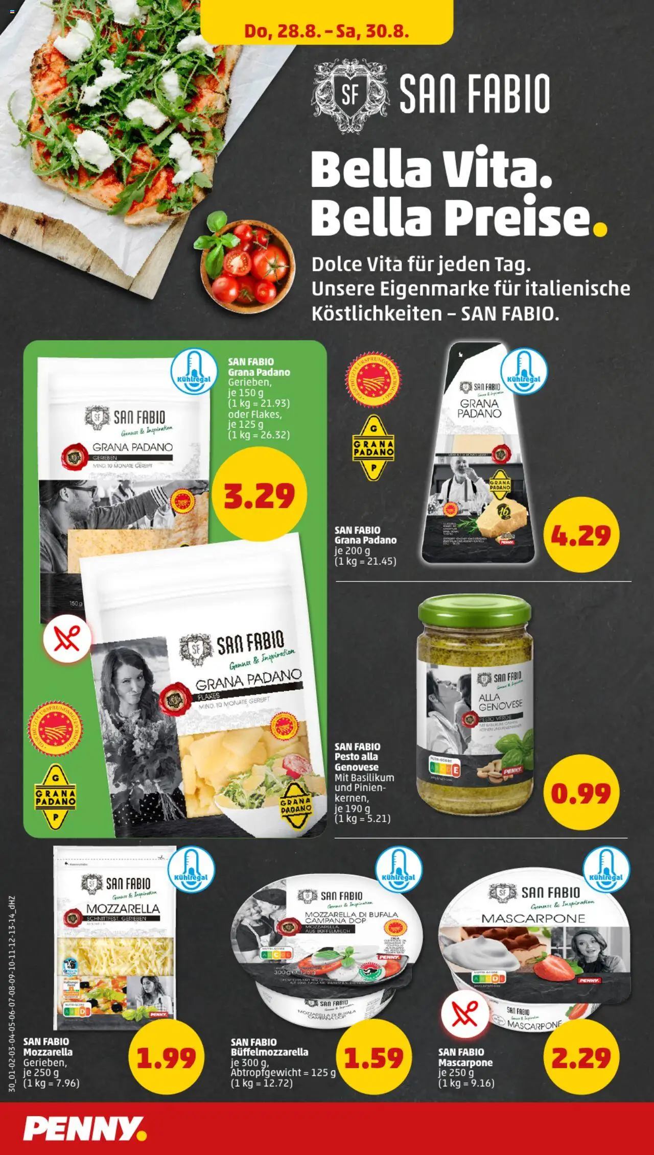 Penny Prospekt 	 - gültig ab dem 25.08.2025 | Seite: 30 | Produkte: Mascarpone, Mozzarella