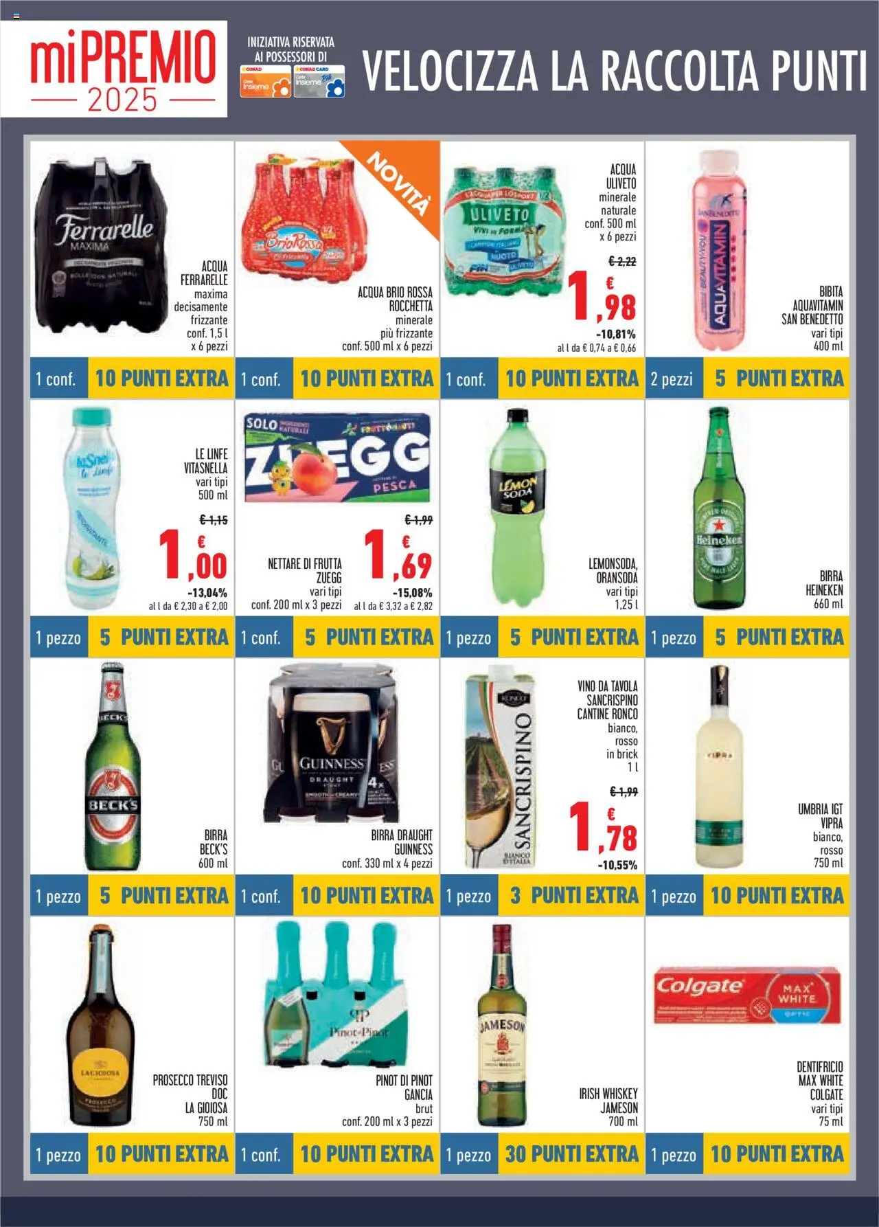 Volantino Conad del 14.08.2025 | Pagina: 8 | Prodotti: Birra, Prosecco, Frutta, Vino