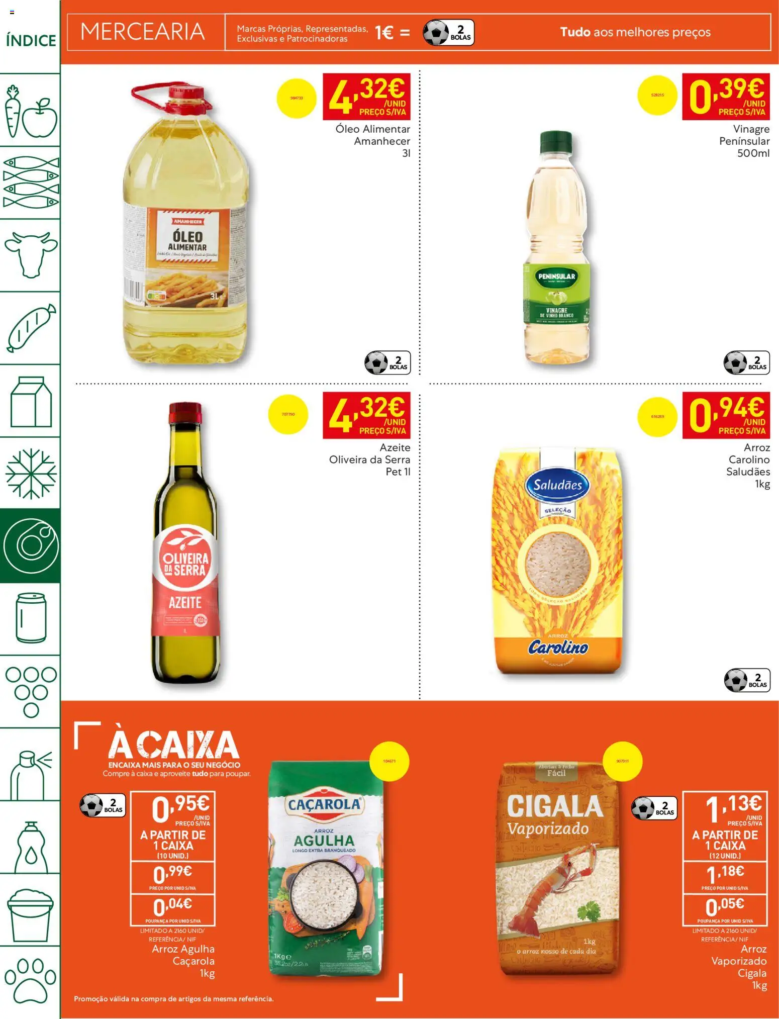 Recheio folheto │ válido de 21.04.2026 | Página: 22 | Produtos: Vinagre, Azeite, Óleo, Arroz