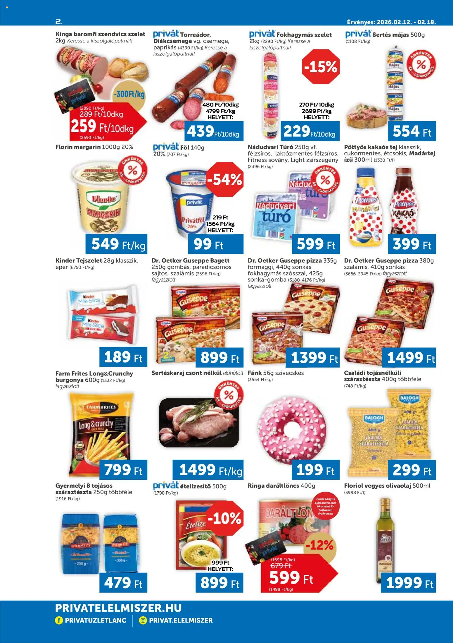 PRIVÁT akciós ujság - amely érvényes a következő dátumtól: 12.02.2026 | Oldal: 2