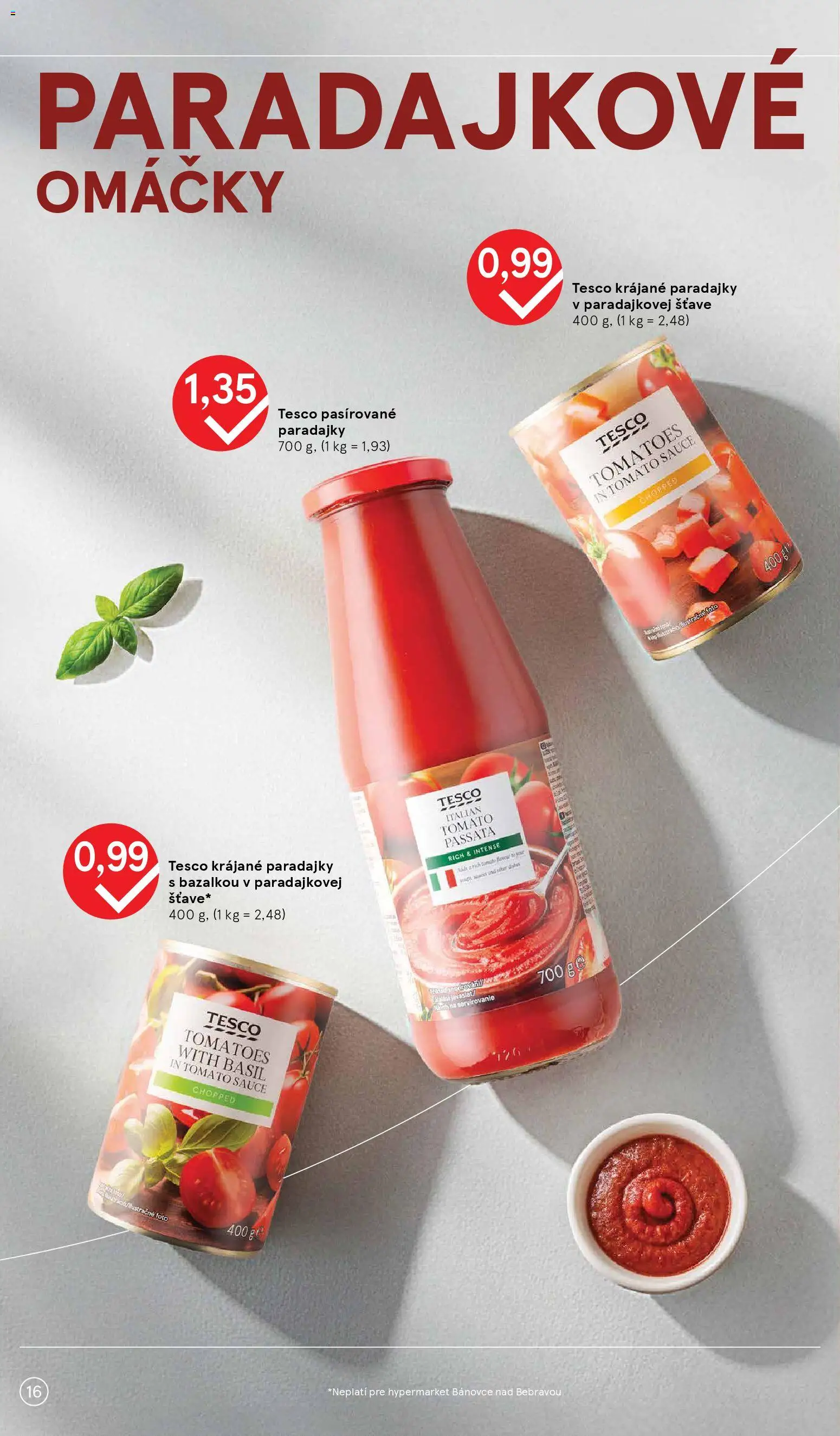 Nové Tesco akcie – leták je platný od 07.01.2026 | Strana: 16 | Produkty: Paradajky
