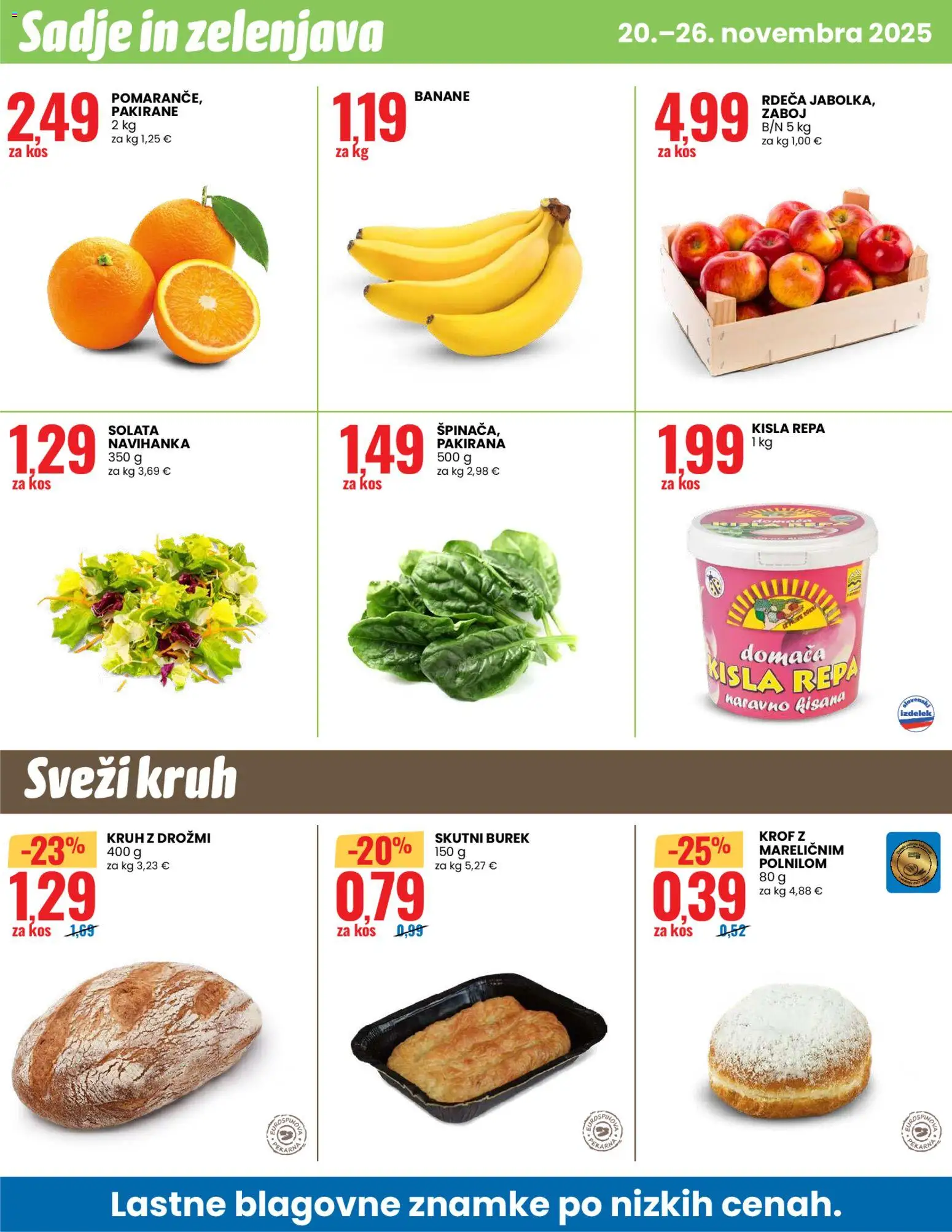 Novi Eurospin katalog ponudbe – veljaven od 20.11.2025 | Stran: 12 | Izdelki: Kos, Jabolka, Zaboj, Sadje