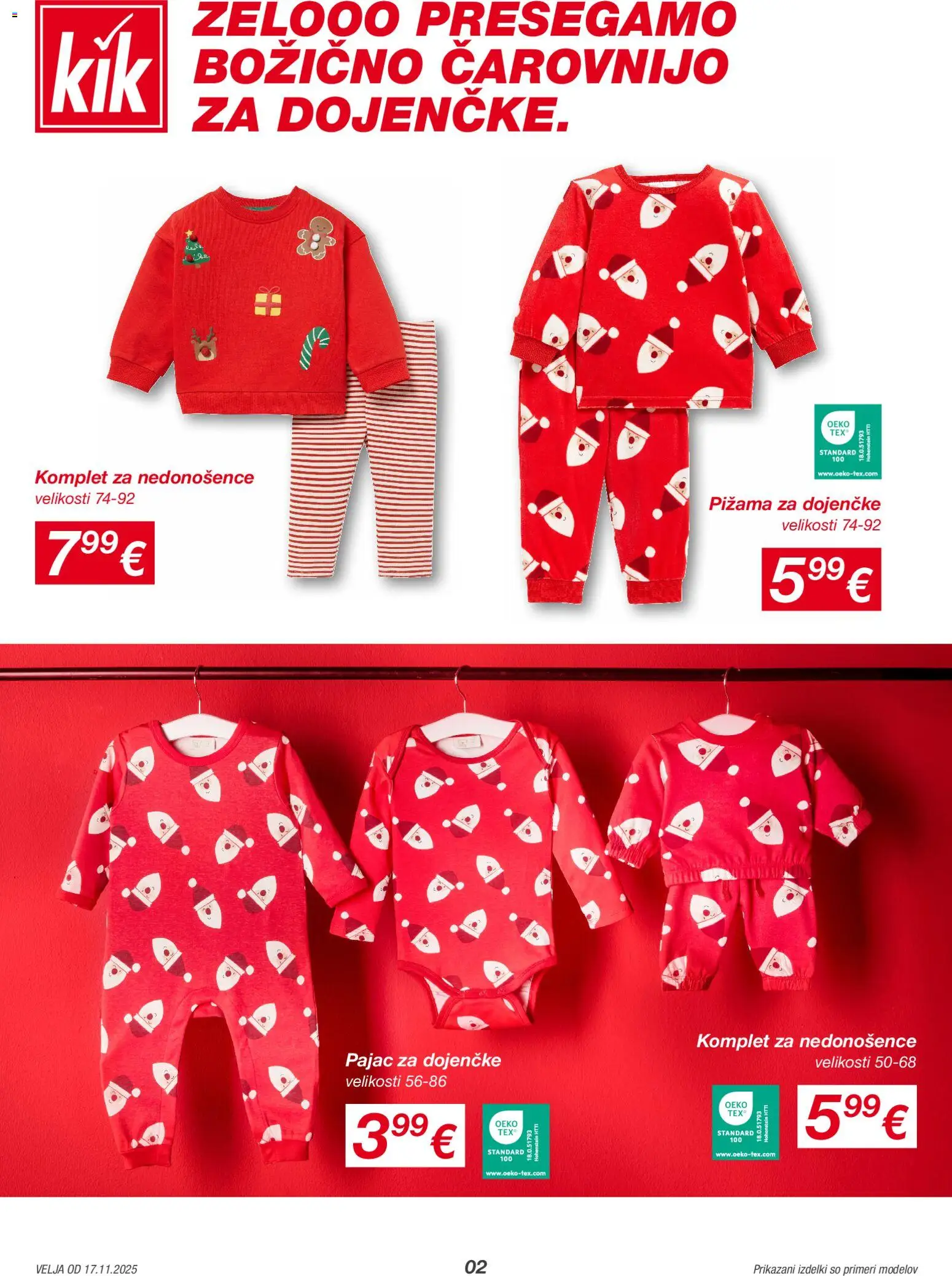 Novi Kik katalog ponudbe – veljaven od 17.11.2025 | Stran: 2 | Izdelki: Pižama