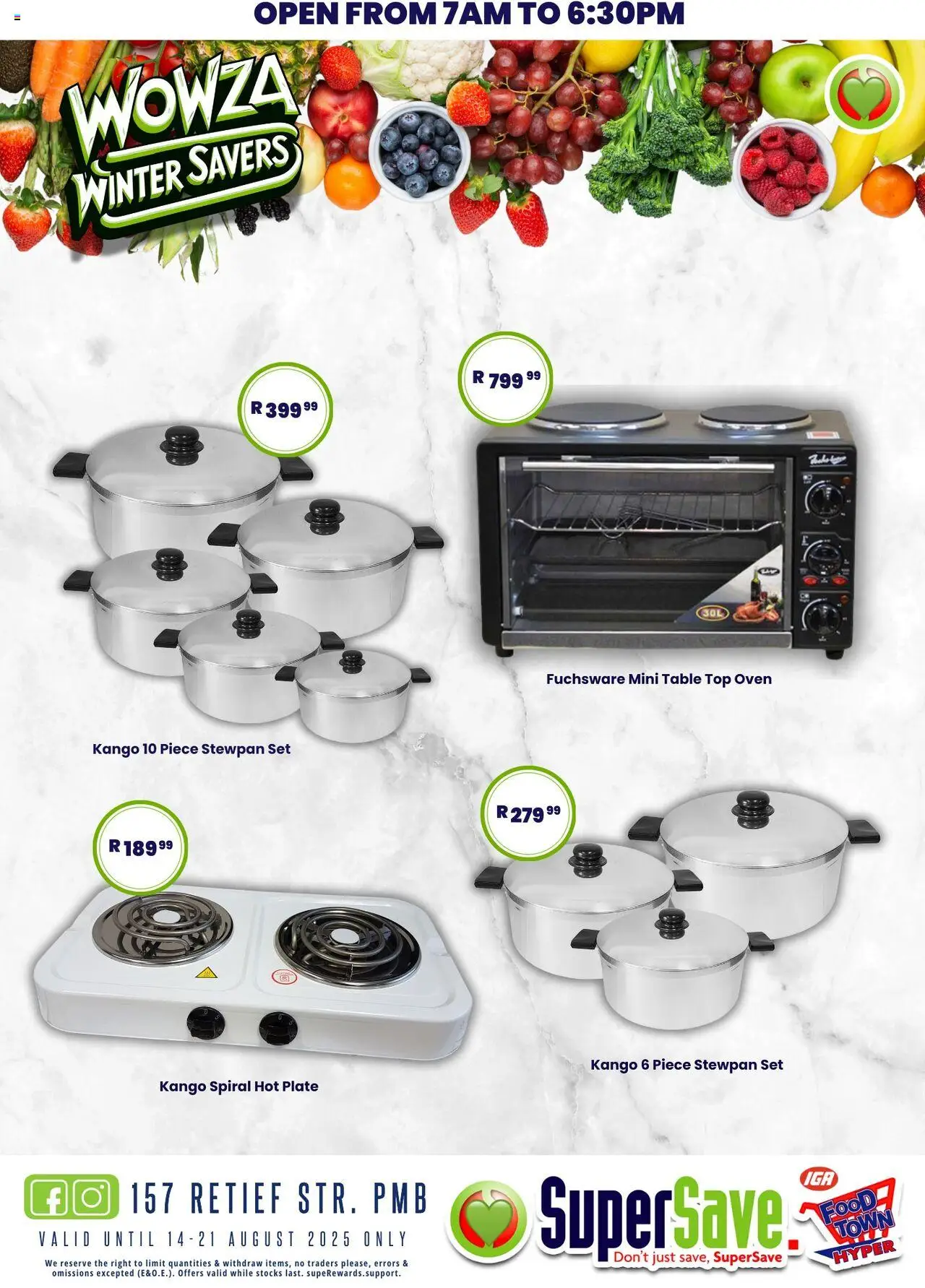 Super Save Specials │ valid from 14.08.2025 | Page: 5 | Products: Oven, Plate, Table, Hot plate