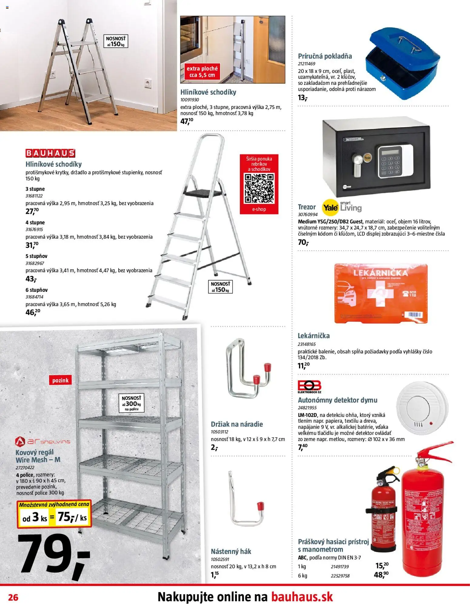 Nové Bauhaus akcie – leták je platný od 08.12.2025 | Strana: 26 | Produkty: Kovový regál, Regál, Police, Náradie