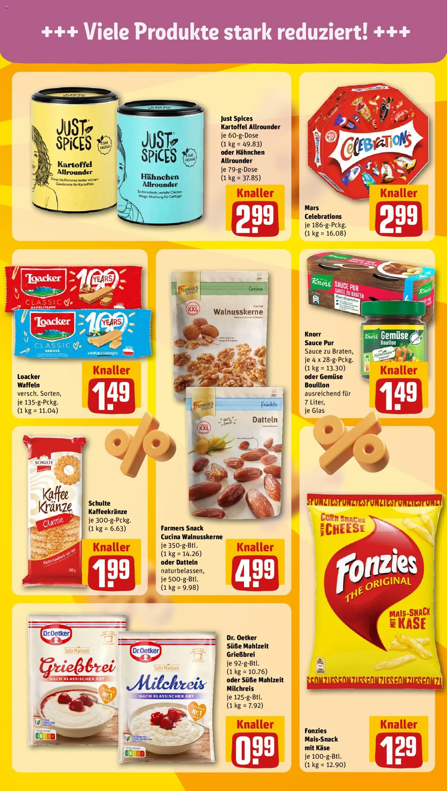 Rewe Prospekt 	 – gültig ab 02.03.2026 | Seite: 13 | Produkte: Käse, Celebrations, Waffeln, Gemüse