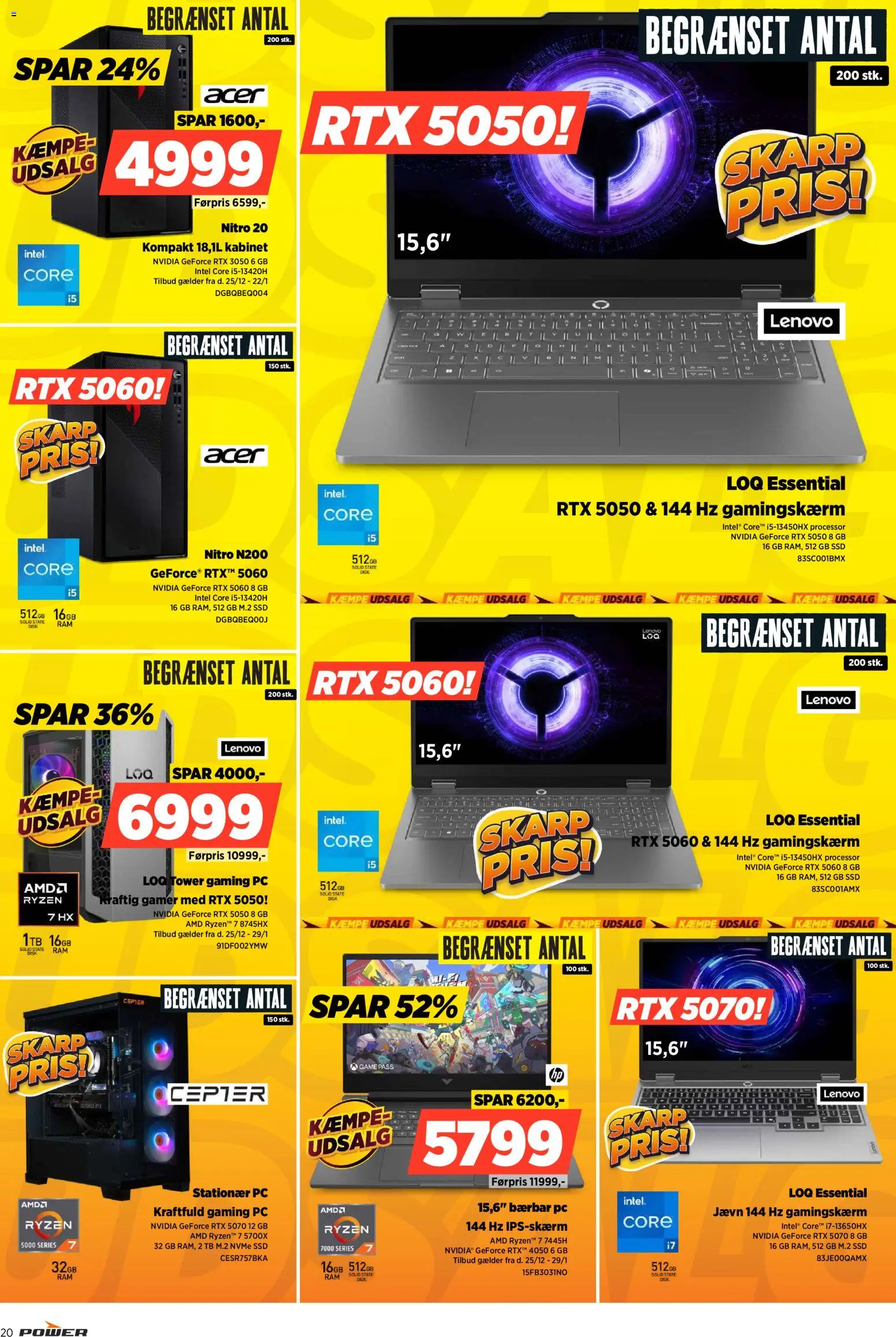 Power tilbudsavis – gyldig fra 16.01.2026 | Side: 20 | Produkter: Processor, Disk, Stationær PC, Gaming PC