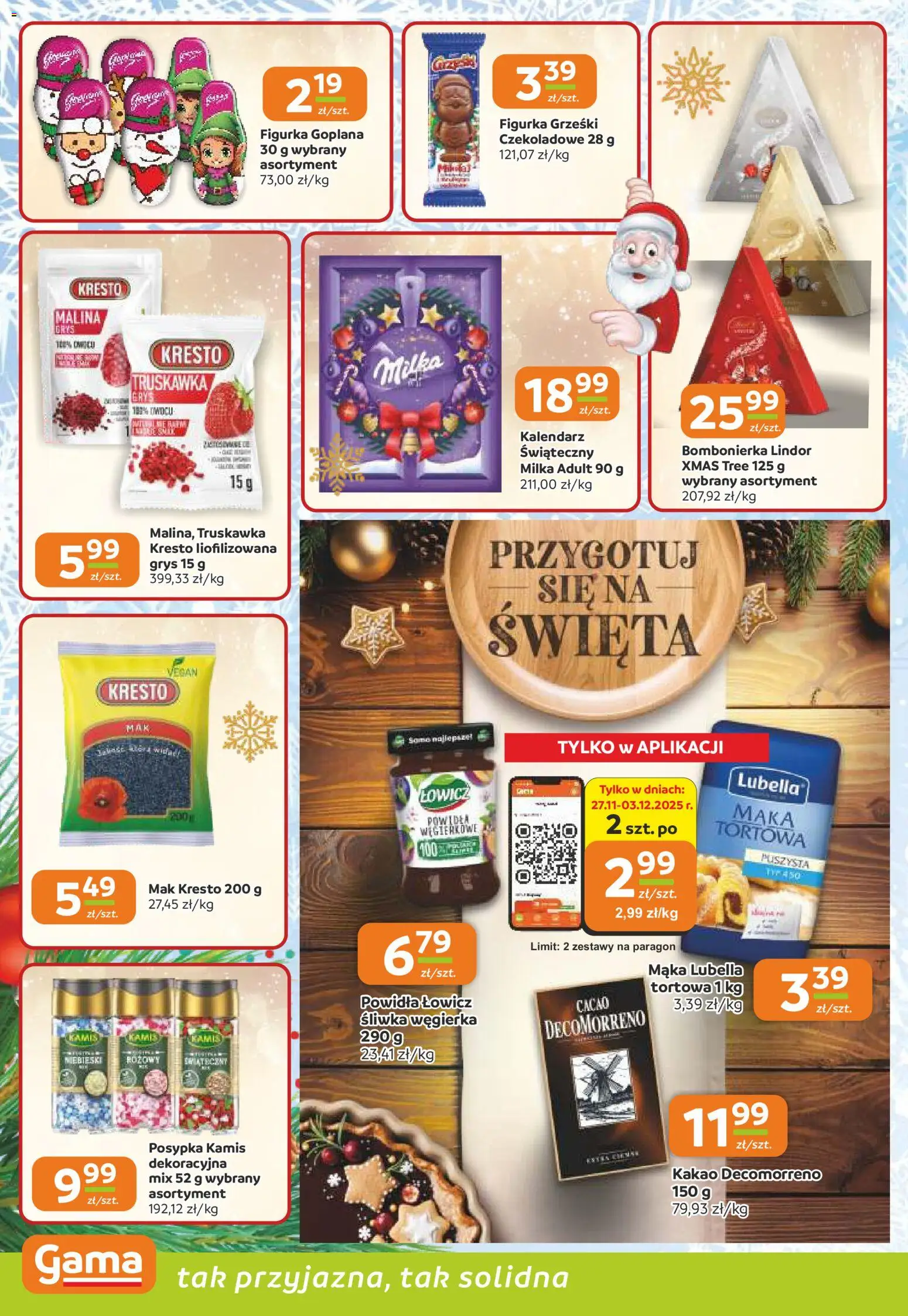 Gama Gazetka od 27.11.2025 | Strona: 4 | Produkty: Mak, Malina, Kalendarz, Bombonierka