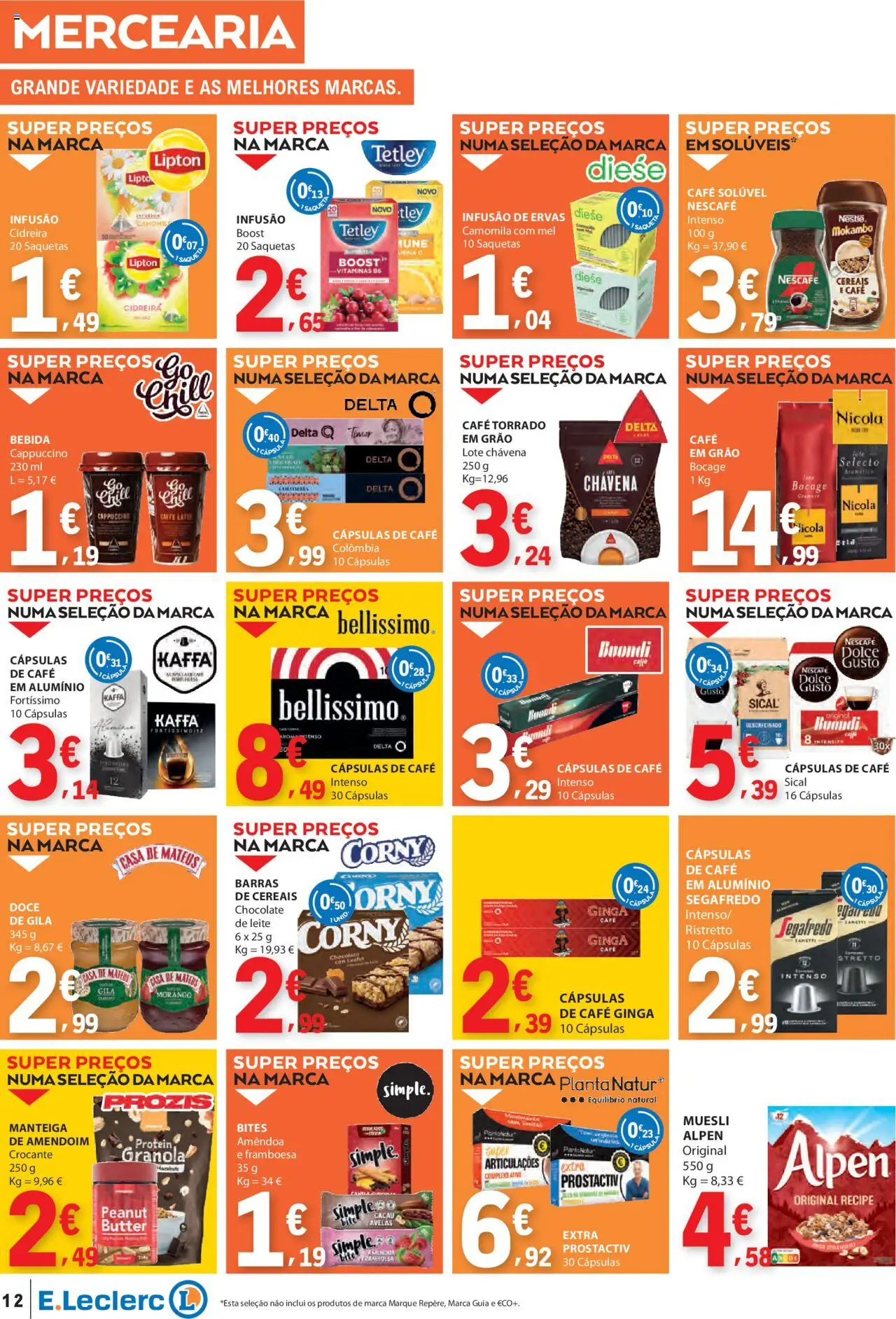 E.Leclerc - Folheto Semanal │ válido de 26.06.2025 | Página: 12 | Produtos: Delta q, Chocolate, Mel, Cereais