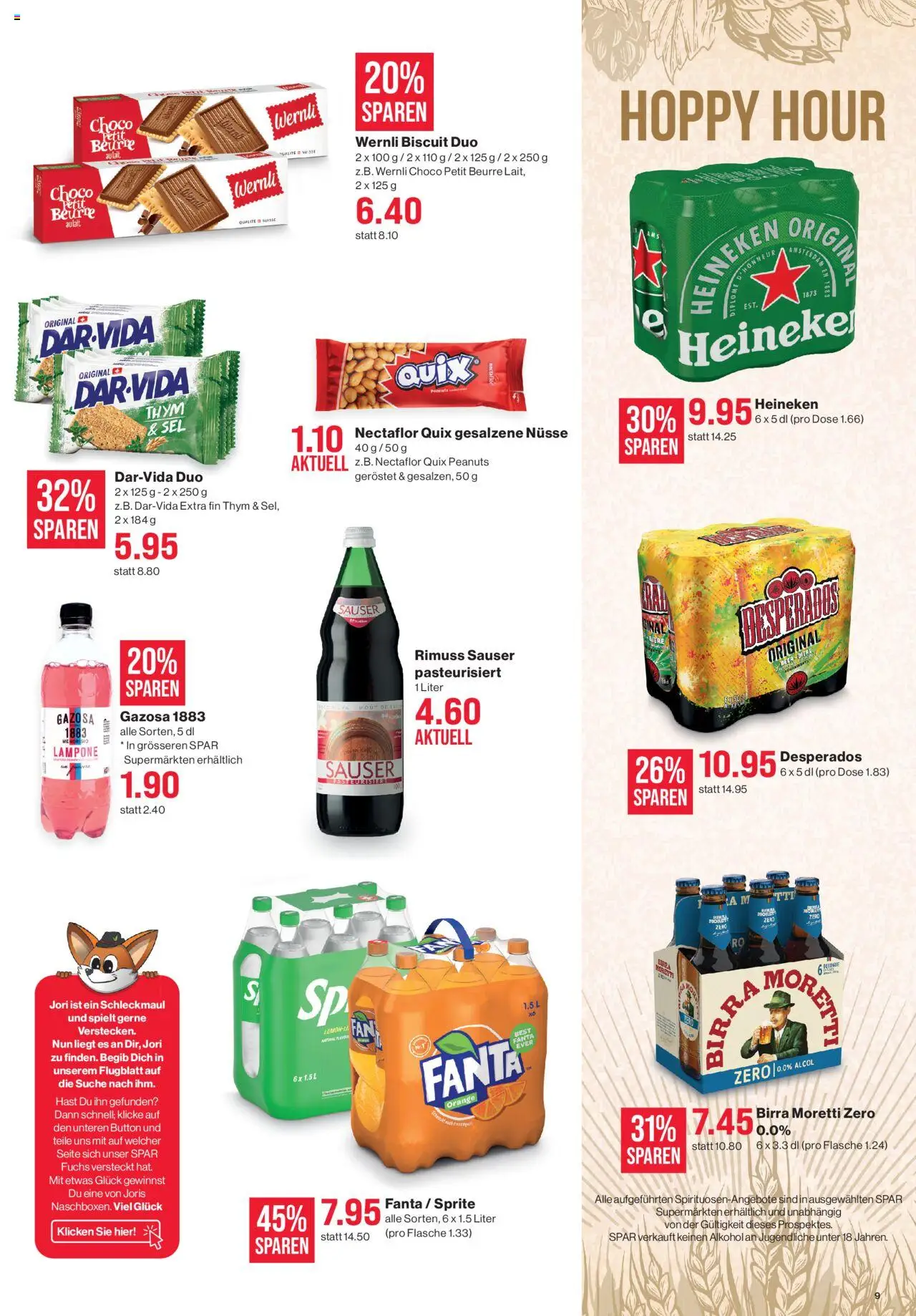 SPAR Aktionen – gültig ab 02.10.2025 | Seite: 9 | Produkte: Fanta, Sprite, Nüsse