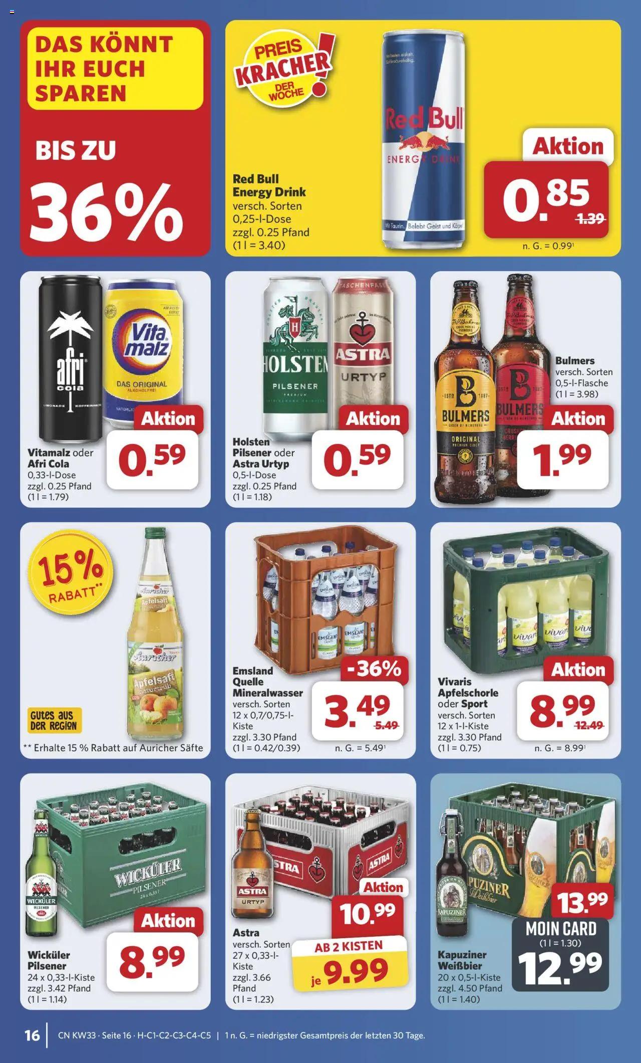 Combi Prospekt 	 - gültig ab dem 11.08.2025 | Seite: 19 | Produkte: Red bull, Energy, Mineralwasser, Koffer