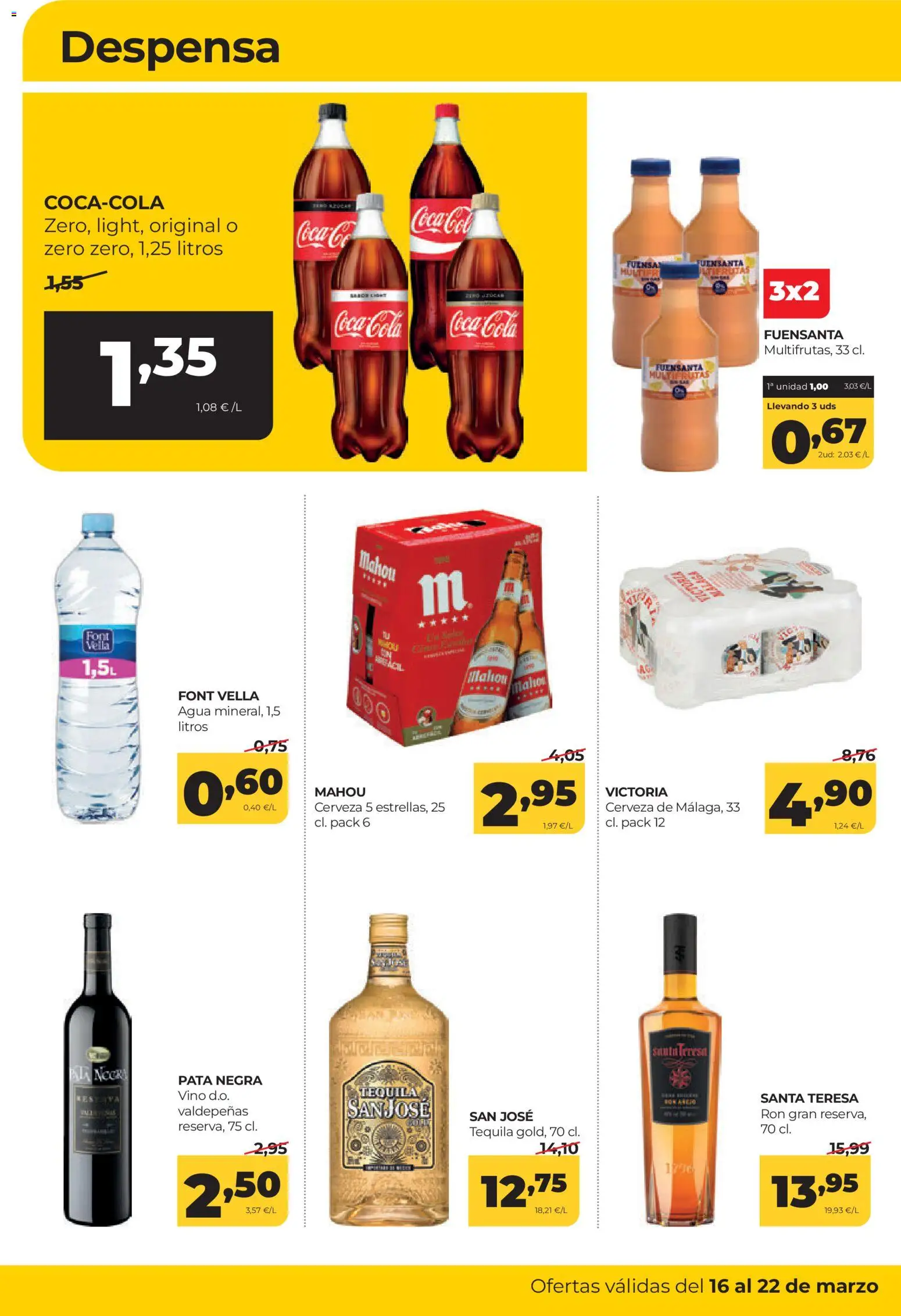 Alimerka folleto Castilla y León │ válido desde el 16.03.2026 | Página: 14 | Productos: Σφουγγαρίστρα, Ron, Vino, Cerveza