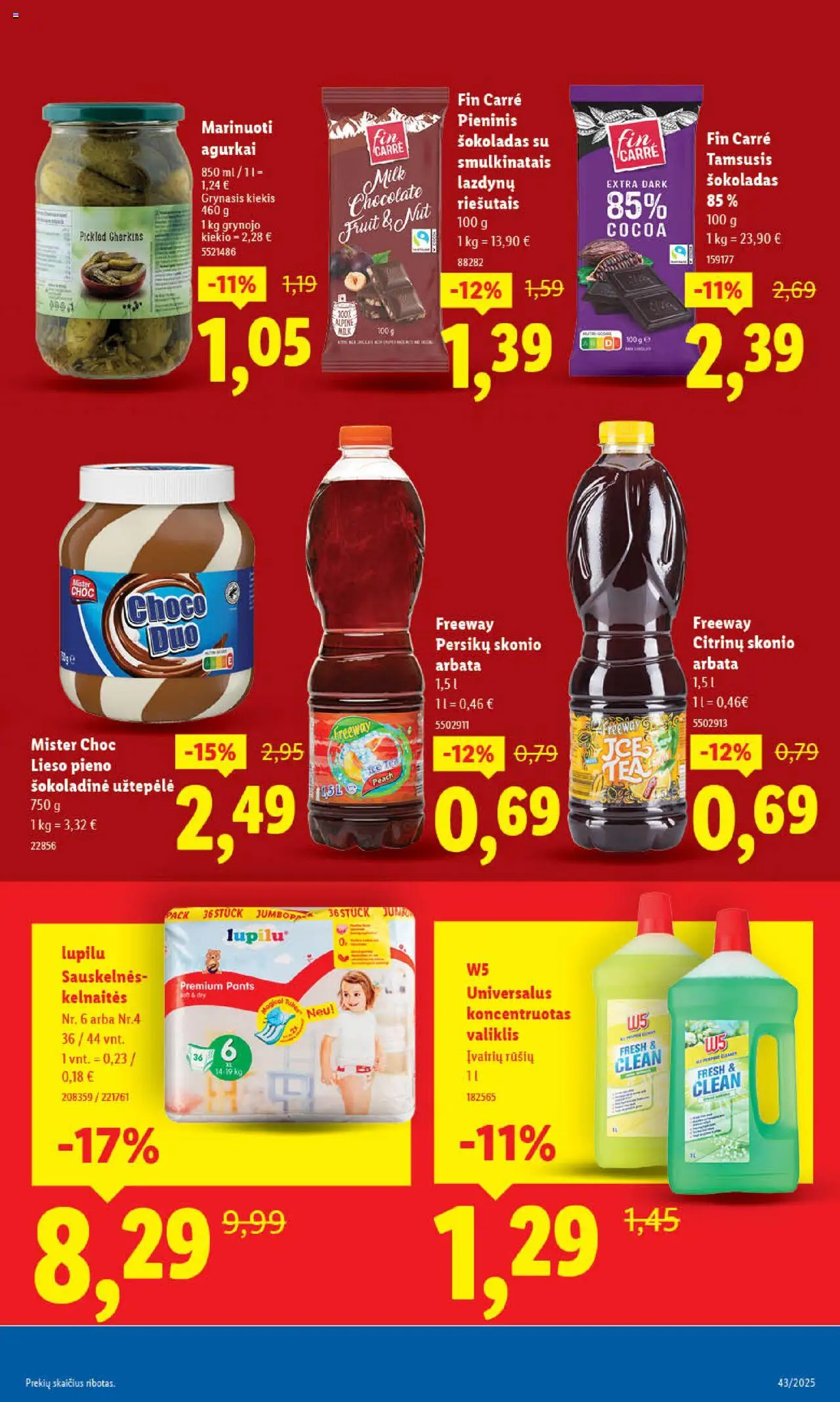LIDL akcijos nuo 20.10.2025 | Puslapis: 5 | Prekių: Agurkai, Kelnaitės, Šokoladas, Arbata