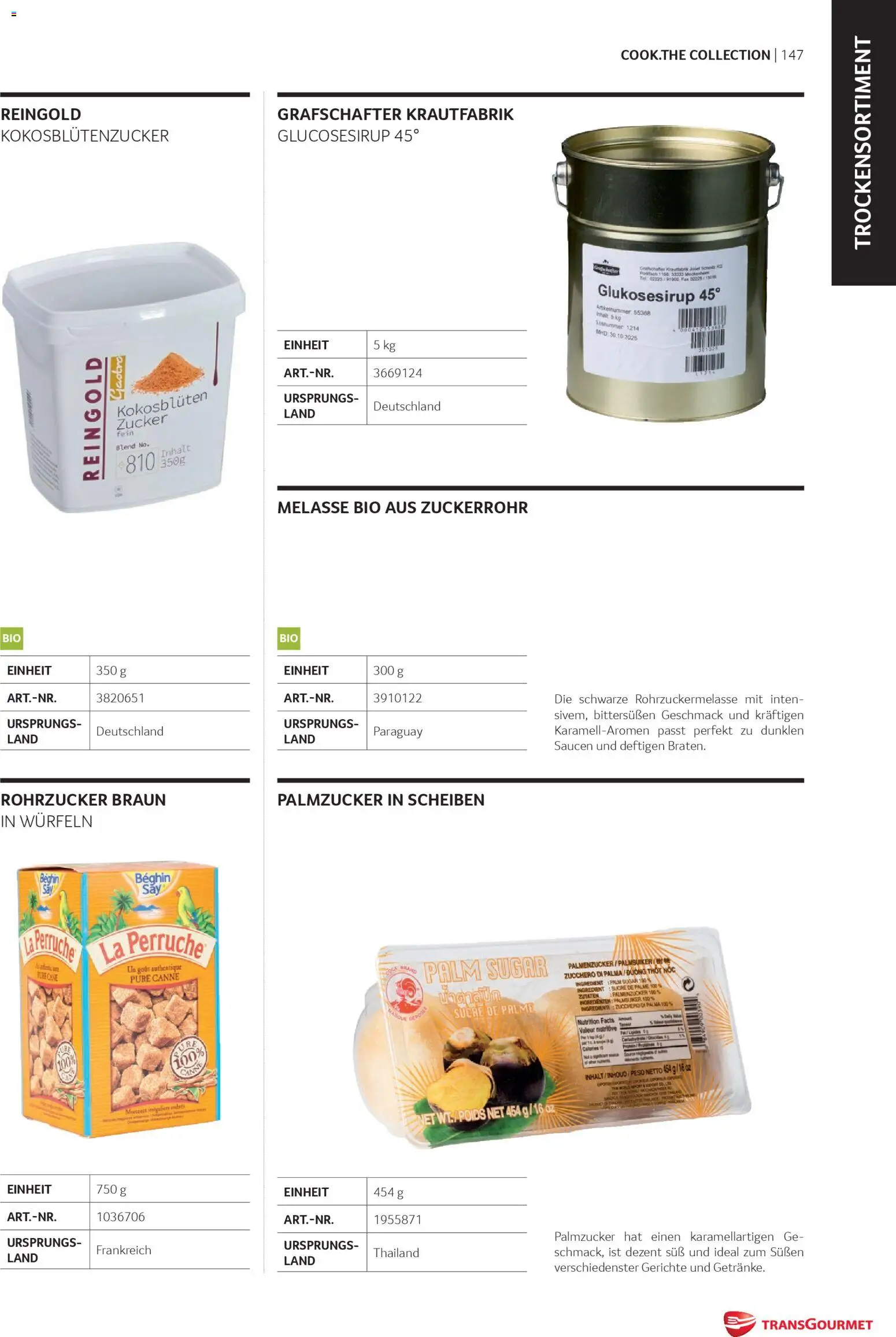Transgourmet Cook Look-Book gültig ab 08.04.2026 | Seite: 147 | Produkte: Zucker