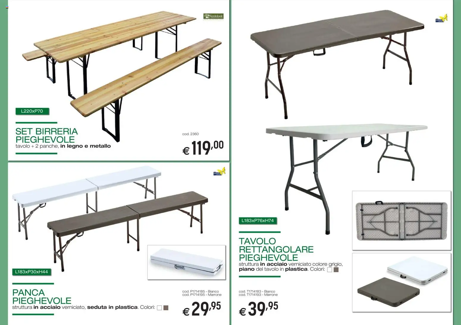 Volantino Brico OK del 05.03.2026 | Pagina: 9 | Prodotti: Panca, Set birreria, Tavolo