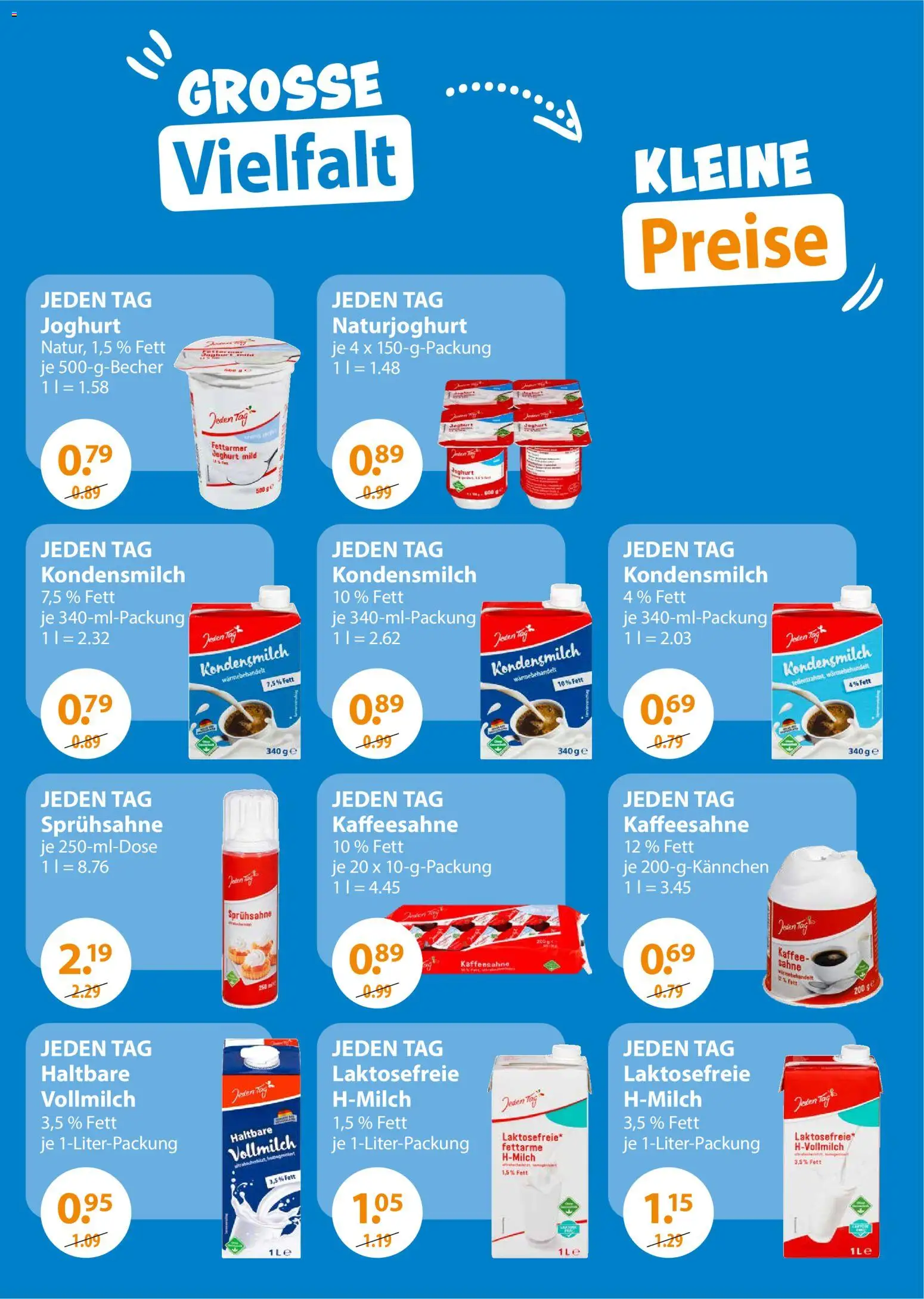 V-Markt - Dauerniedrigpreissenkung – gültig ab 01.11.2025 | Seite: 3 | Produkte: Joghurt, Kaffee, Sahne