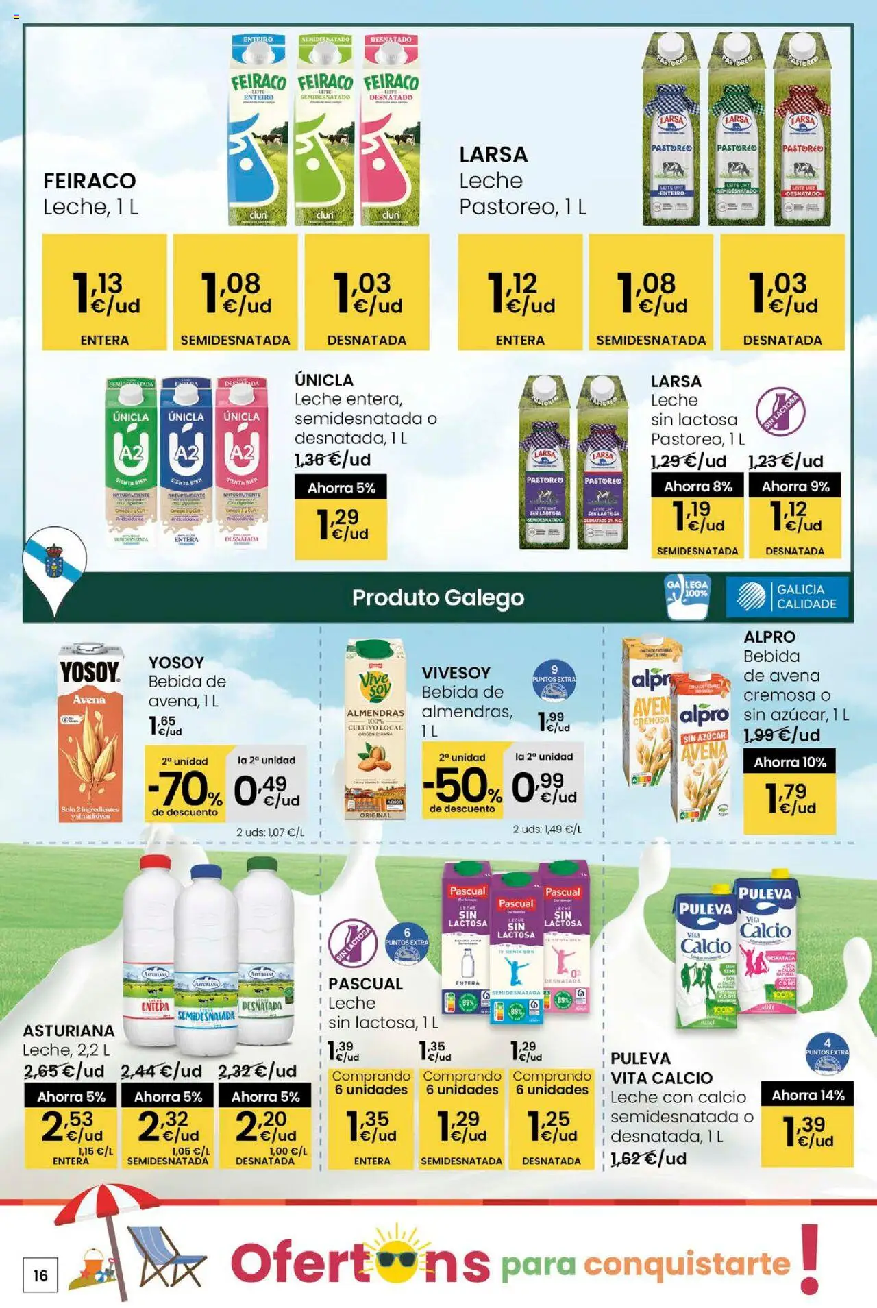 Eroski - Ofertons para conquistarte │ válido desde el 31.07.2025 | Página: 16 | Productos: Κρεμάστρα, Leche, Té, Bebida de avena
