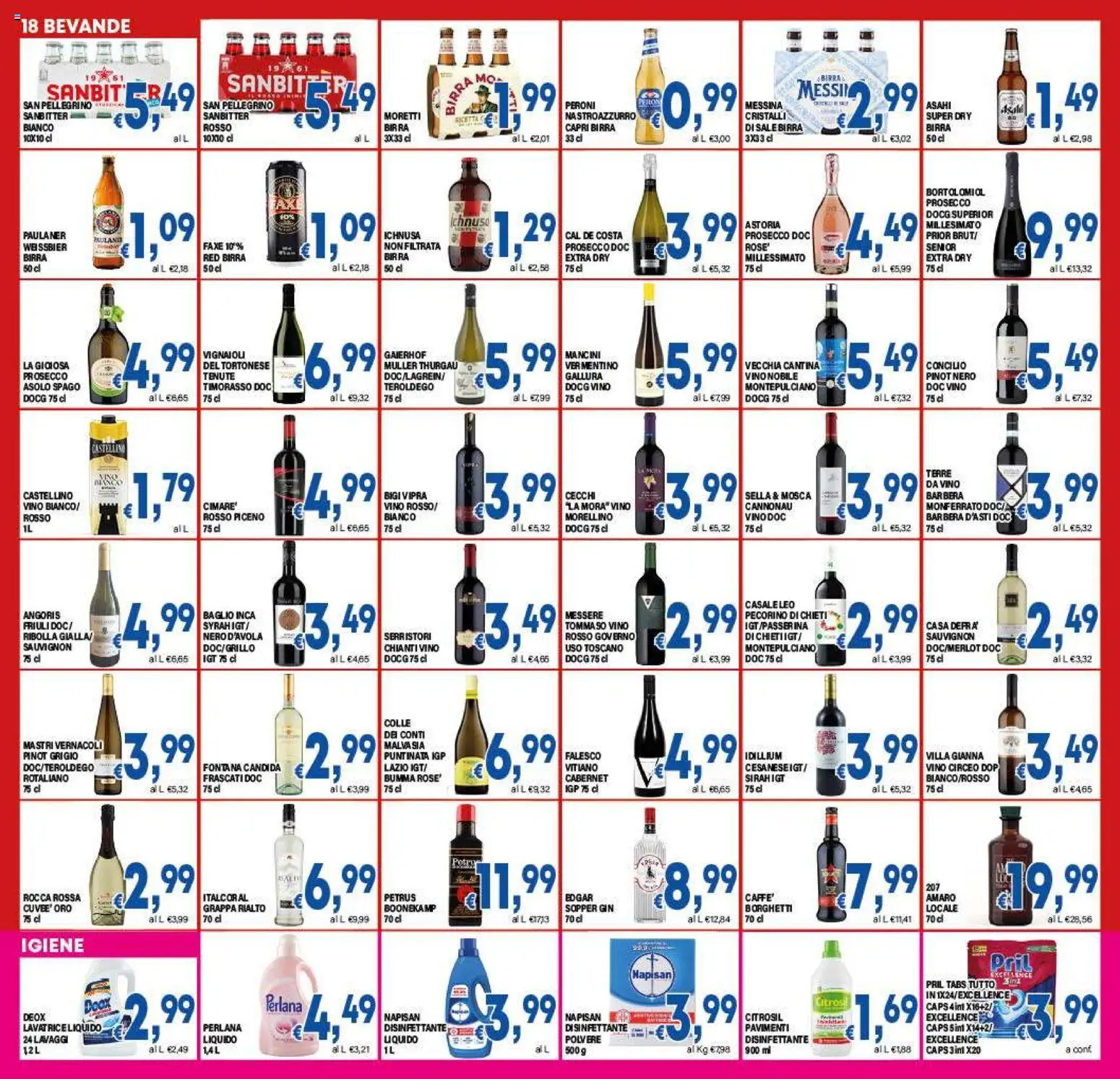 Volantino DEM del 04.02.2026 | Pagina: 18 | Prodotti: Birra, Gin, Prosecco, Pecorino