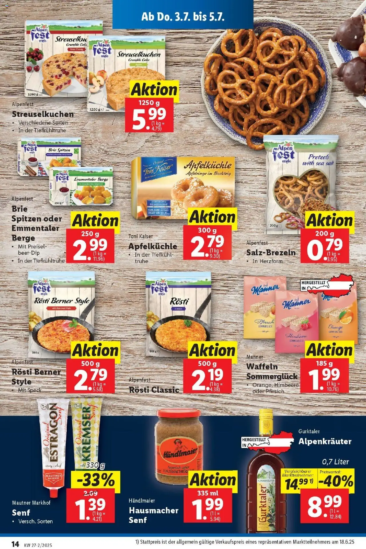 Lidl Flugblatt - Salzburg, Dornbirn, Jenbach gültig ab 02.07.2025 | Seite: 16 | Produkte: Pfirsich, Himbeere, Rum, Apple