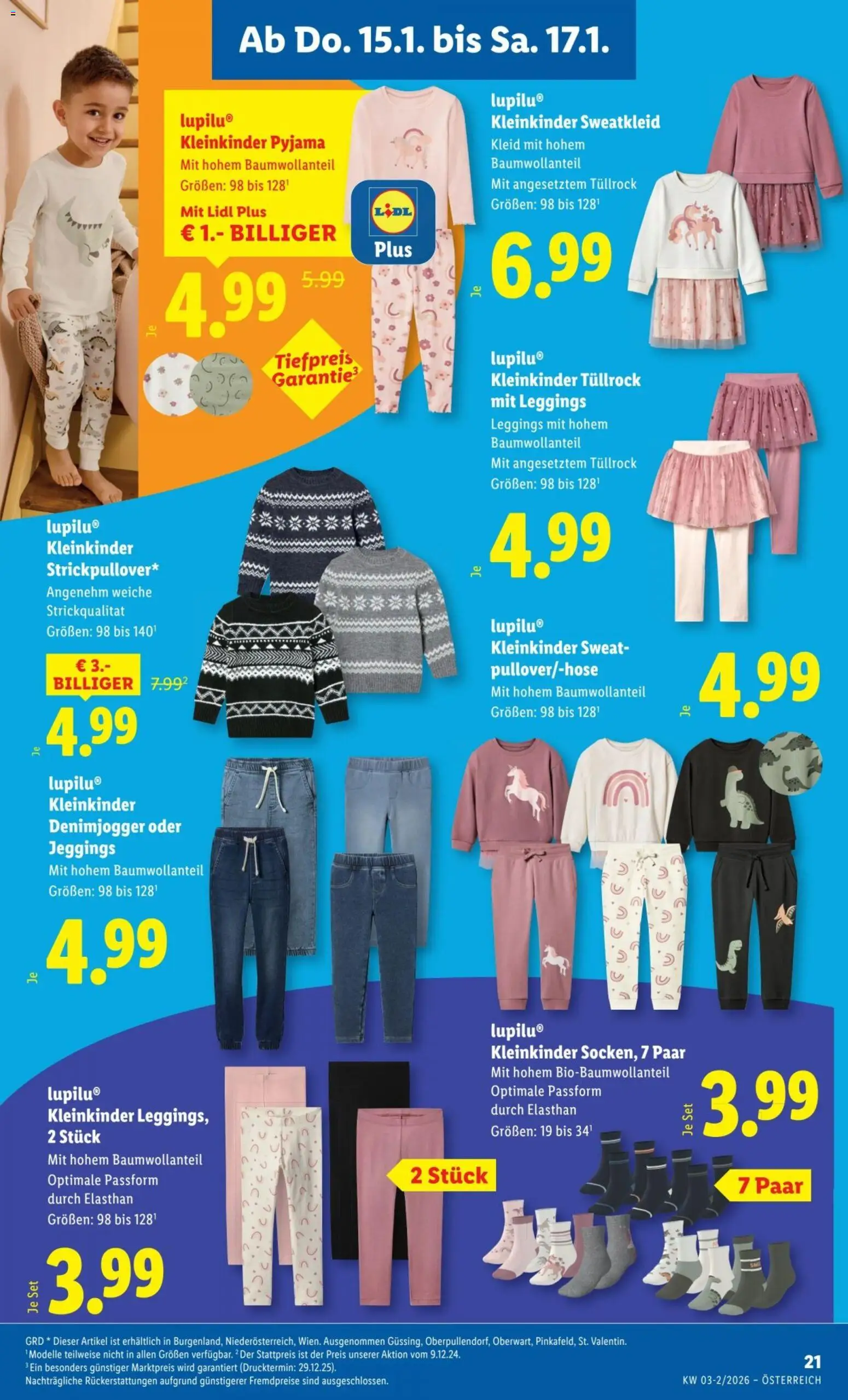 Lidl Flugblatt gültig ab 15.01.2026 | Seite: 16 | Produkte: Pyjama, Leggings, Kleid