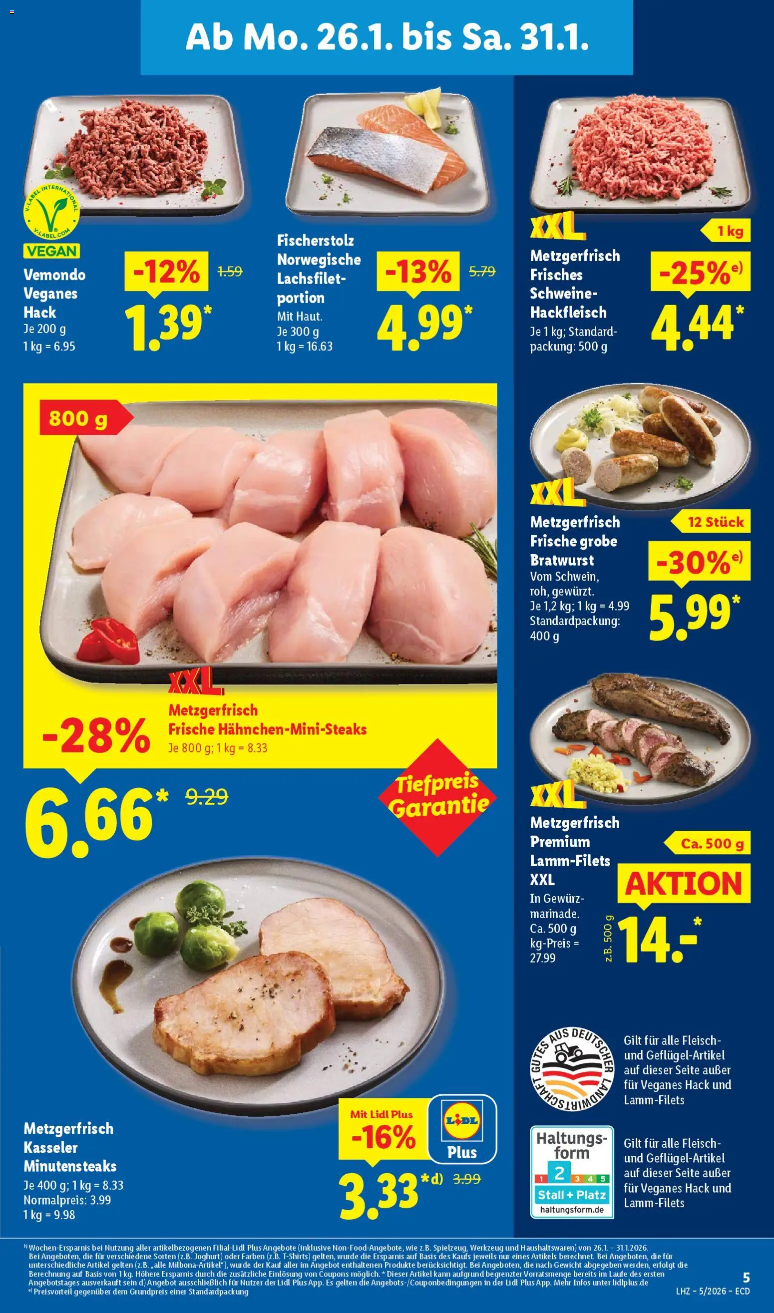 Lidl - Prospekt – gültig ab 26.01.2026 | Seite: 15 | Produkte: Gewicht, Joghurt, Bratwurst, Fleisch