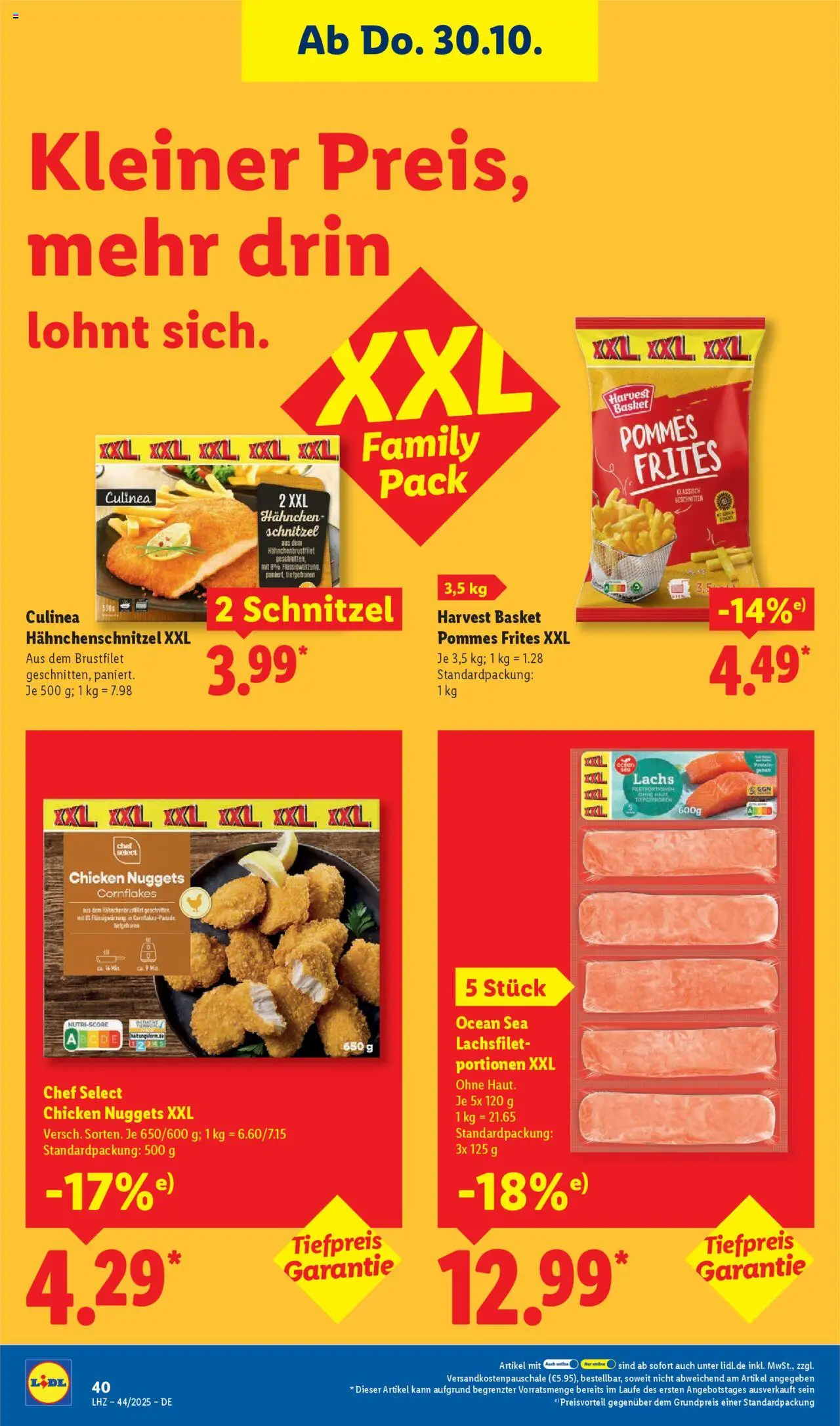 Lidl Prospekt Zossen – gültig ab 27.10.2025 | Seite: 60 | Produkte: Pommes, Pommes frites, Schnitzel, Lachs
