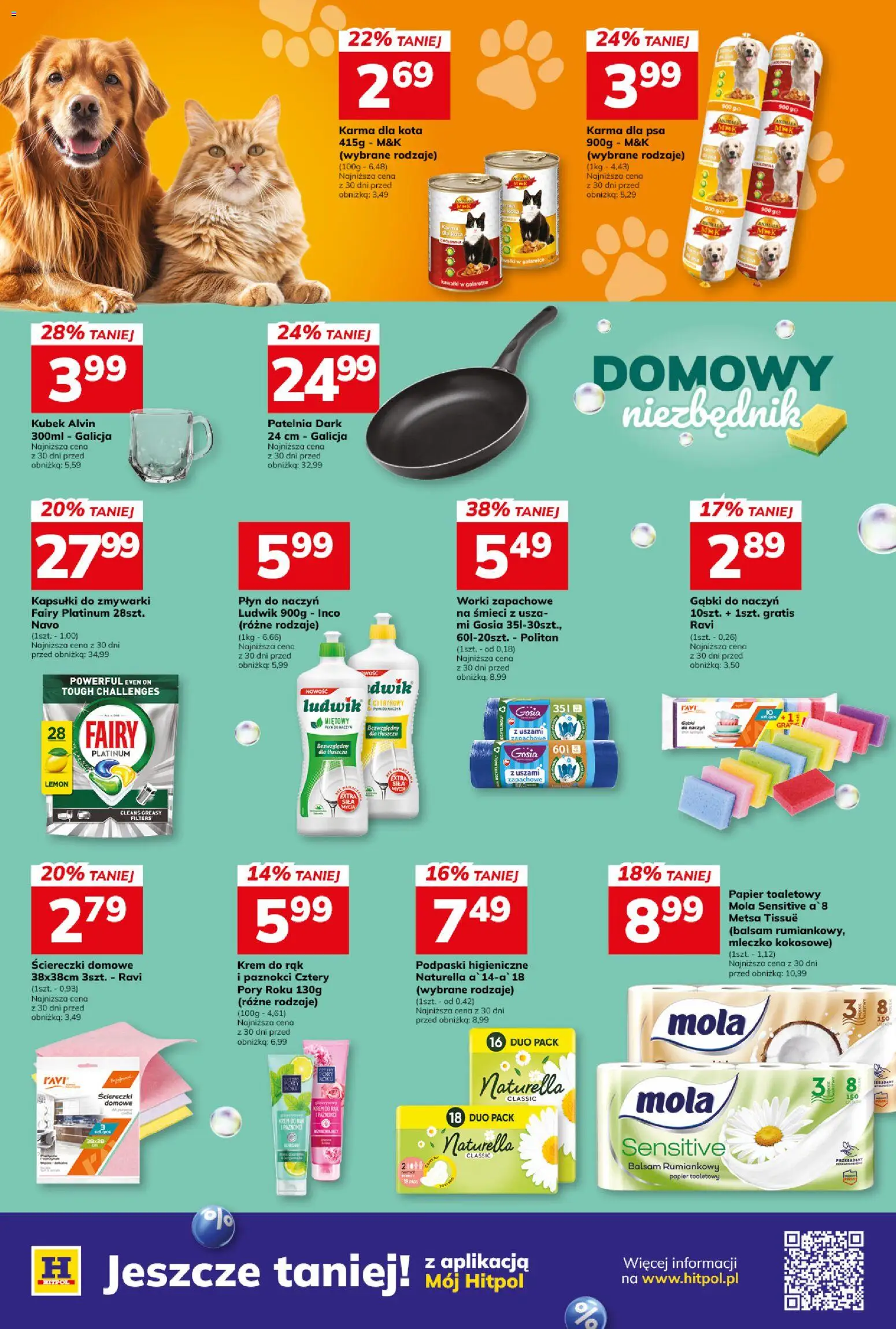 Hitpol Gazetka od 16.01.2026 | Strona: 11 | Produkty: Karma dla kota, Mleczko kokosowe, Krem, Kapsułki do zmywarki
