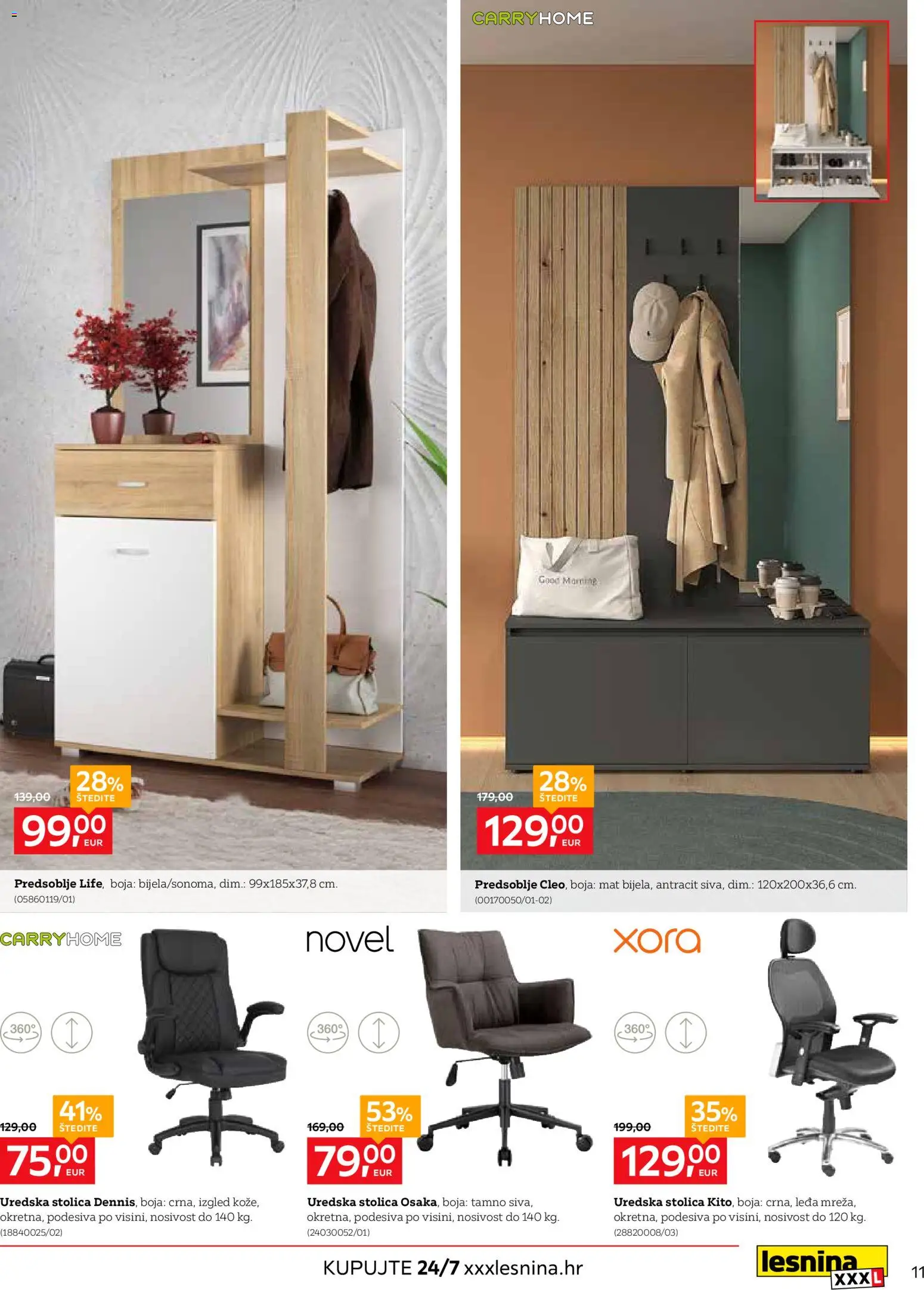 Lesnina katalog | vrijedi od 31.03.2026 | Stranica: 11 | Proizvodi: Stolica, Uredska stolica