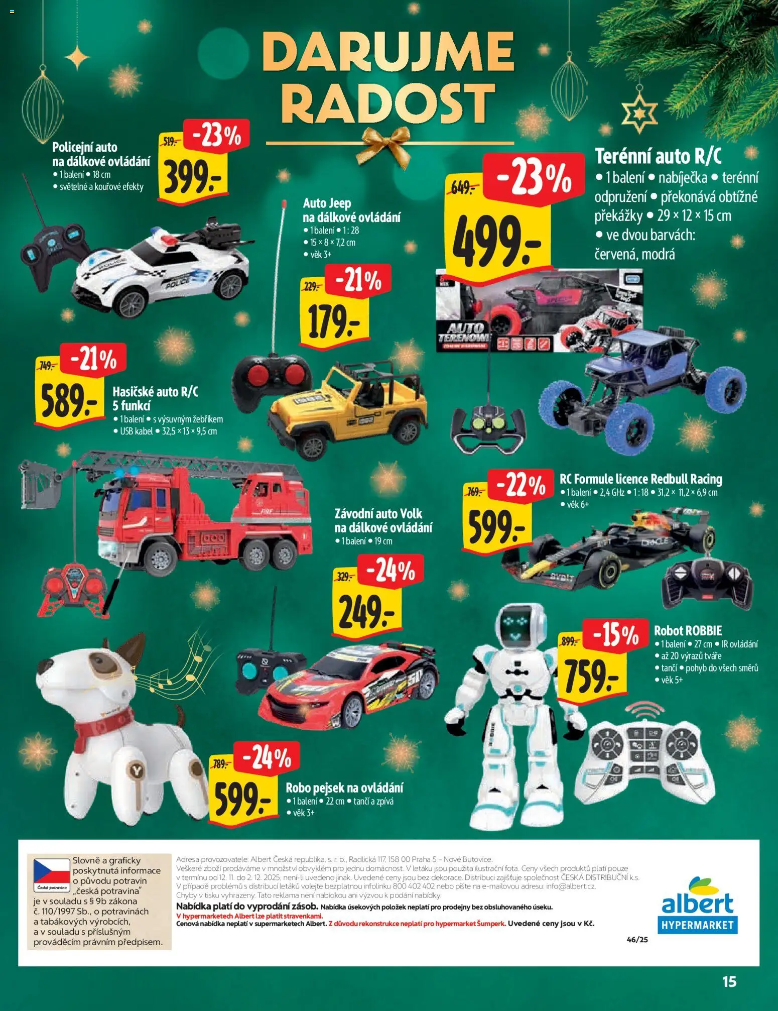 Albert katalog - Hypermarket - Vánoce od 12.11.2025 | Strana: 15 | Produkty: USB, Robot, Redbull