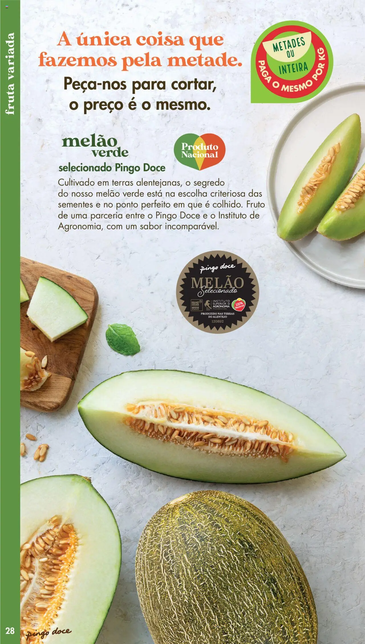 Pingo Doce - Catálogo Fruta e Legumes │ válido de 20.05.2025 | Página: 28 | Produtos: Pó, Melão