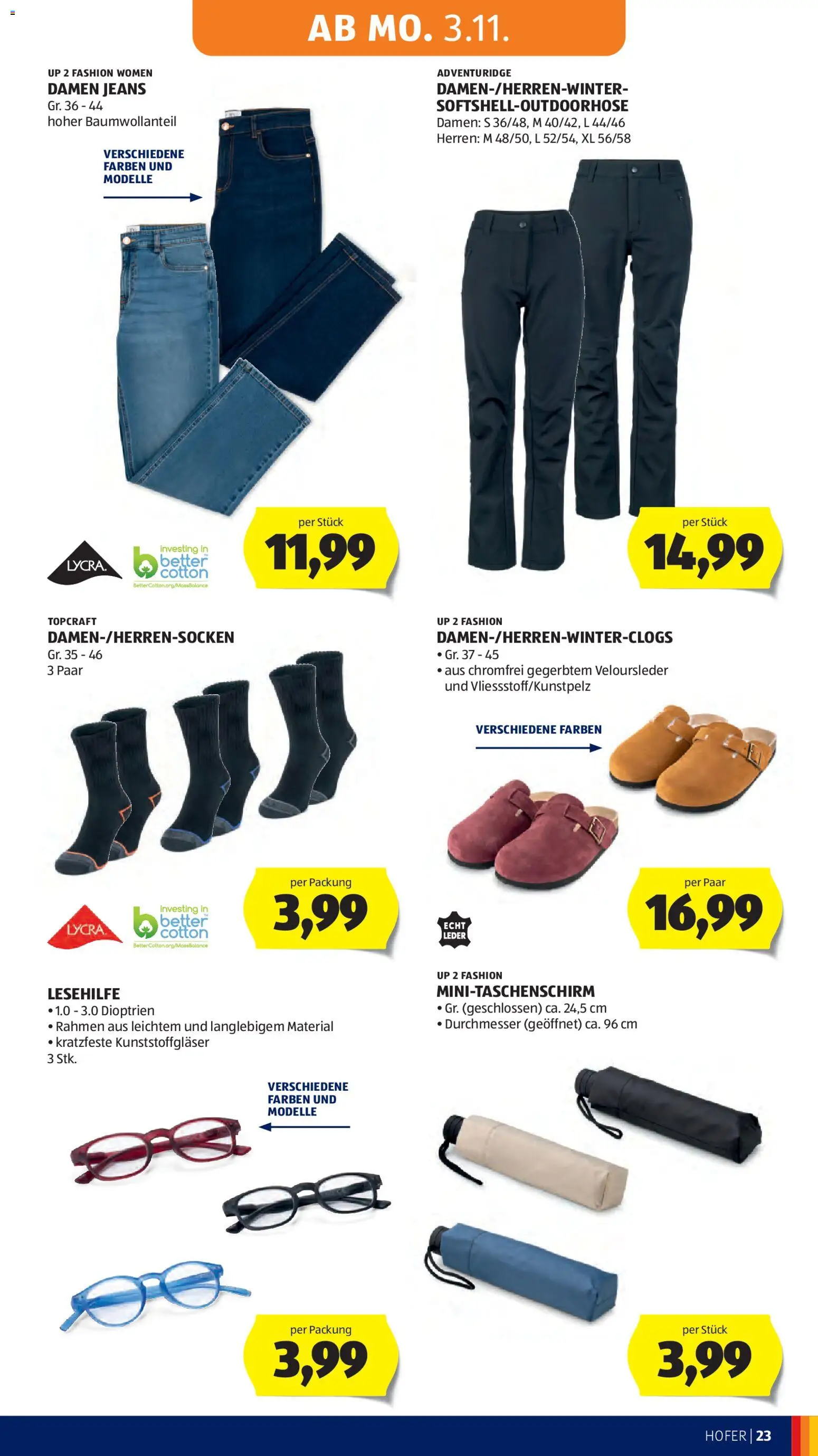 Hofer Flugblatt gültig ab 30.10.2025 | Seite: 27 | Produkte: Jeans