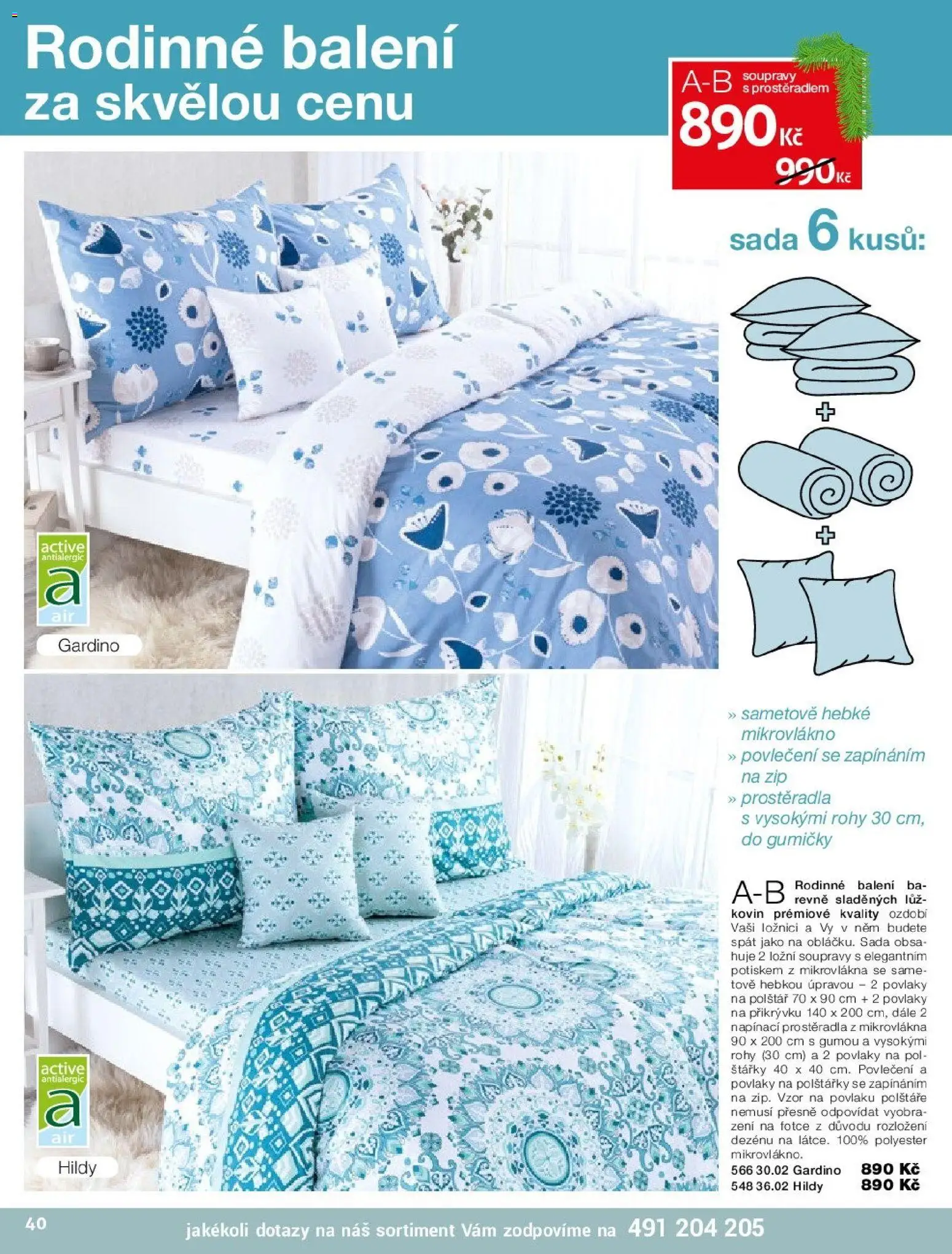 Decodoma katalog od 10.11.2025 | Strana: 40 | Produkty: Polštářky, Prostěradla, Povlečení, Polštář