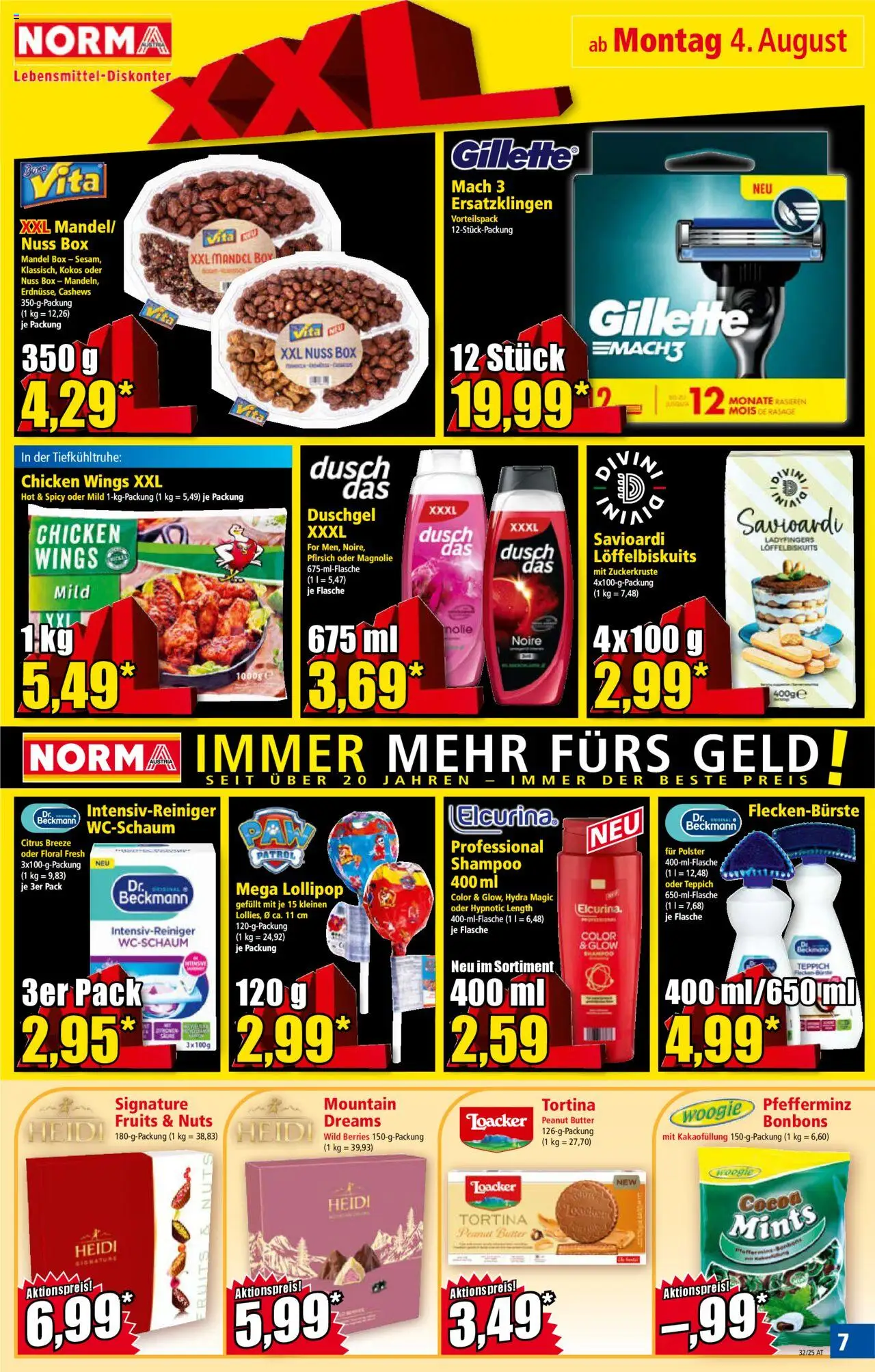 Norma Flugblatt gültig ab 04.08.2025 | Seite: 7 | Produkte: Box, Teppich, Shampoo, Bürste
