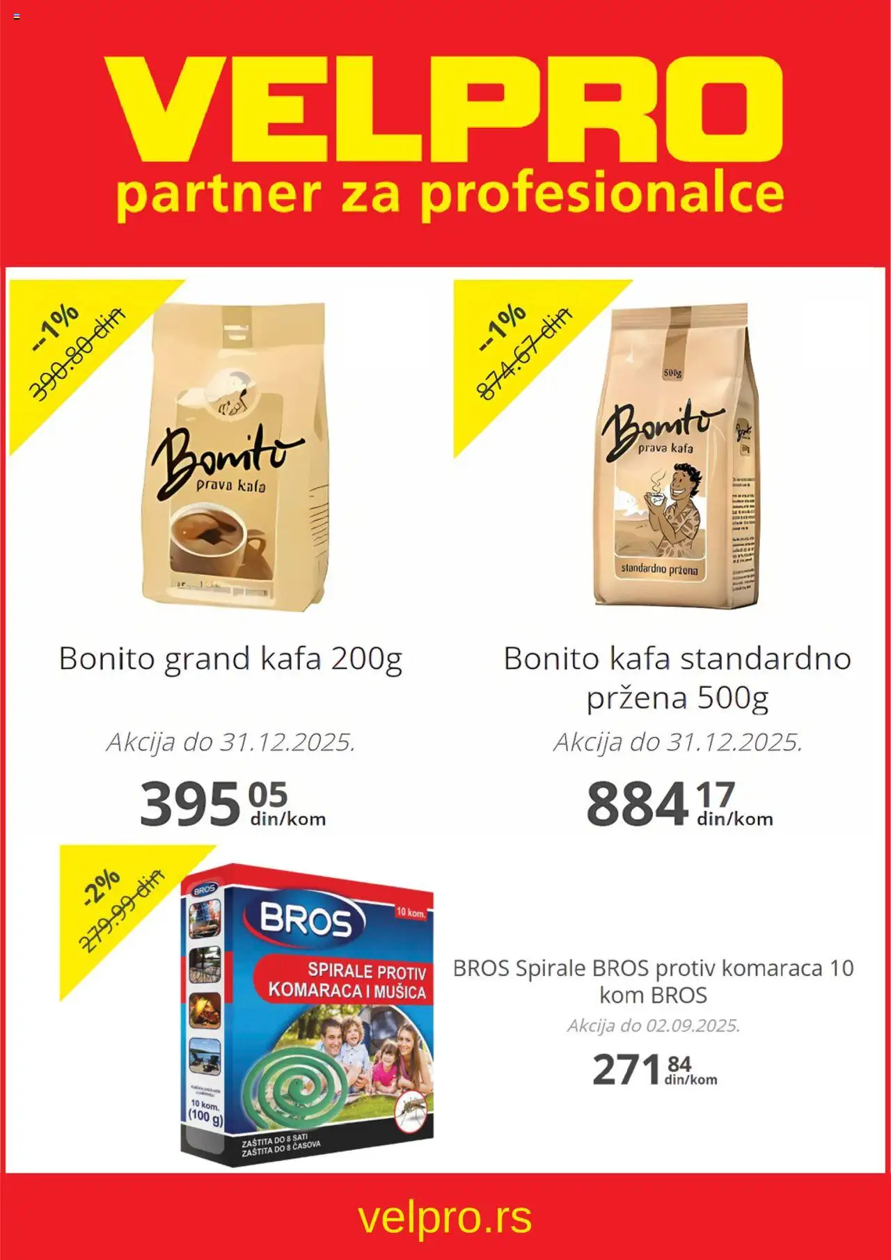 Velpro katalog - važi od 14.08.2025 | Strana: 5 | Proizvode: Kafa
