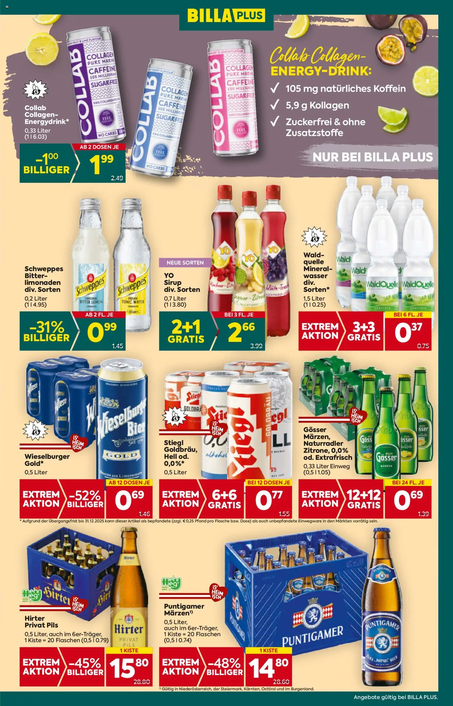 Billa Plus - Steiermark gültig ab 30.10.2025 | Seite: 15 | Produkte: Wasser, Bier