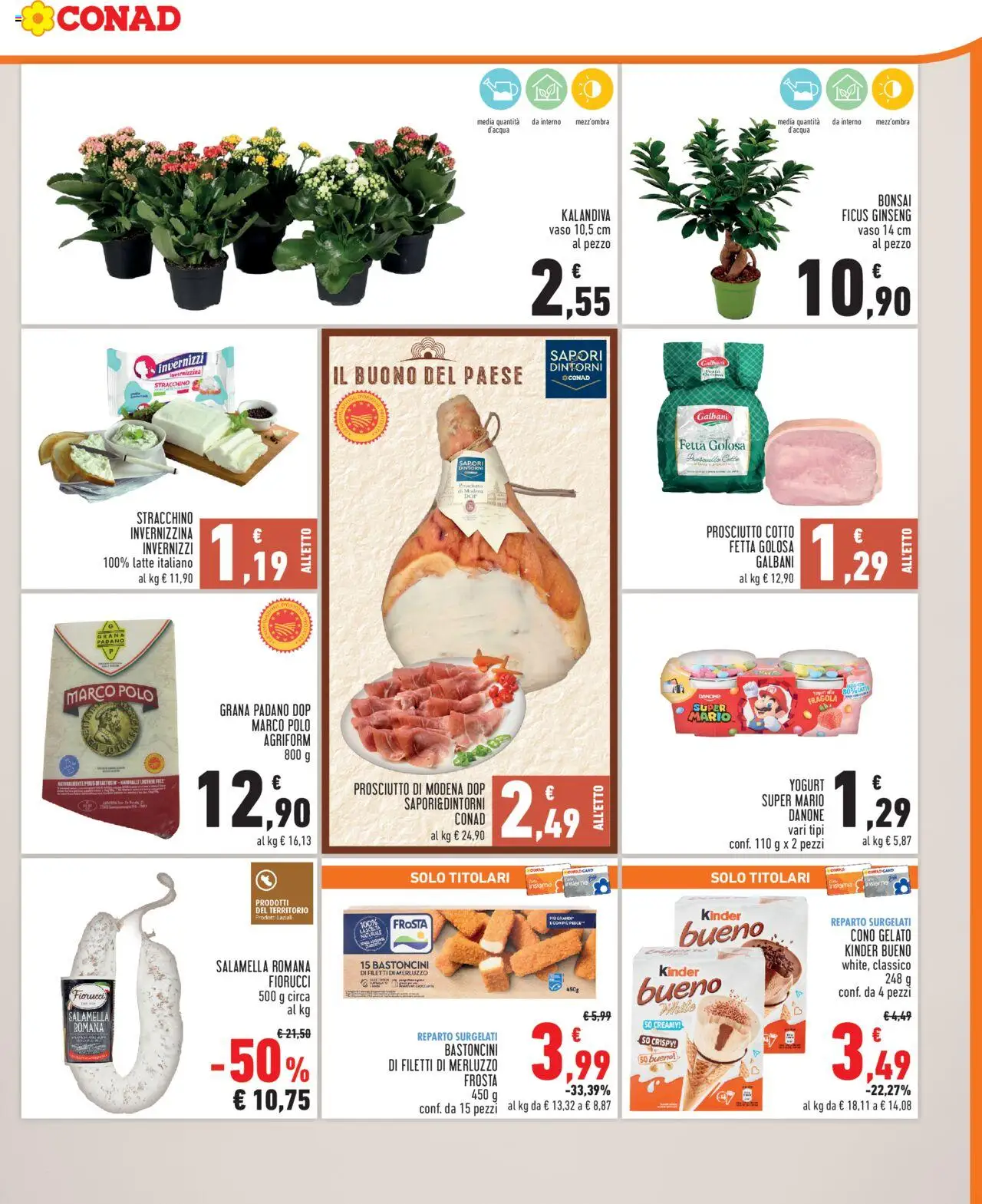 Volantino Conad del 01.10.2025 | Pagina: 3 | Prodotti: Prosciutto Cotto, Merluzzo, Latte, Prosciutto
